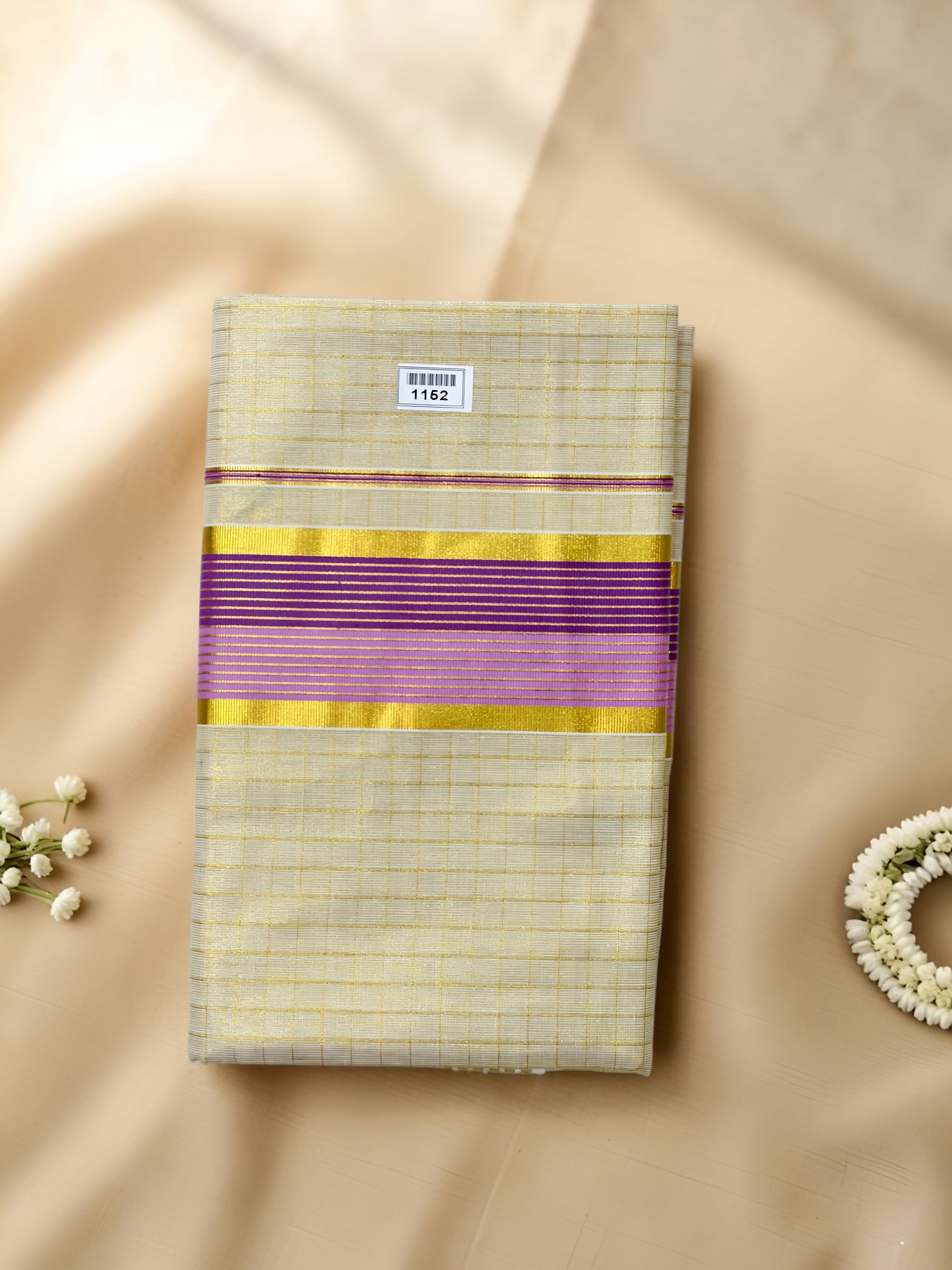 Premium Tissue check kerala saree with blouse