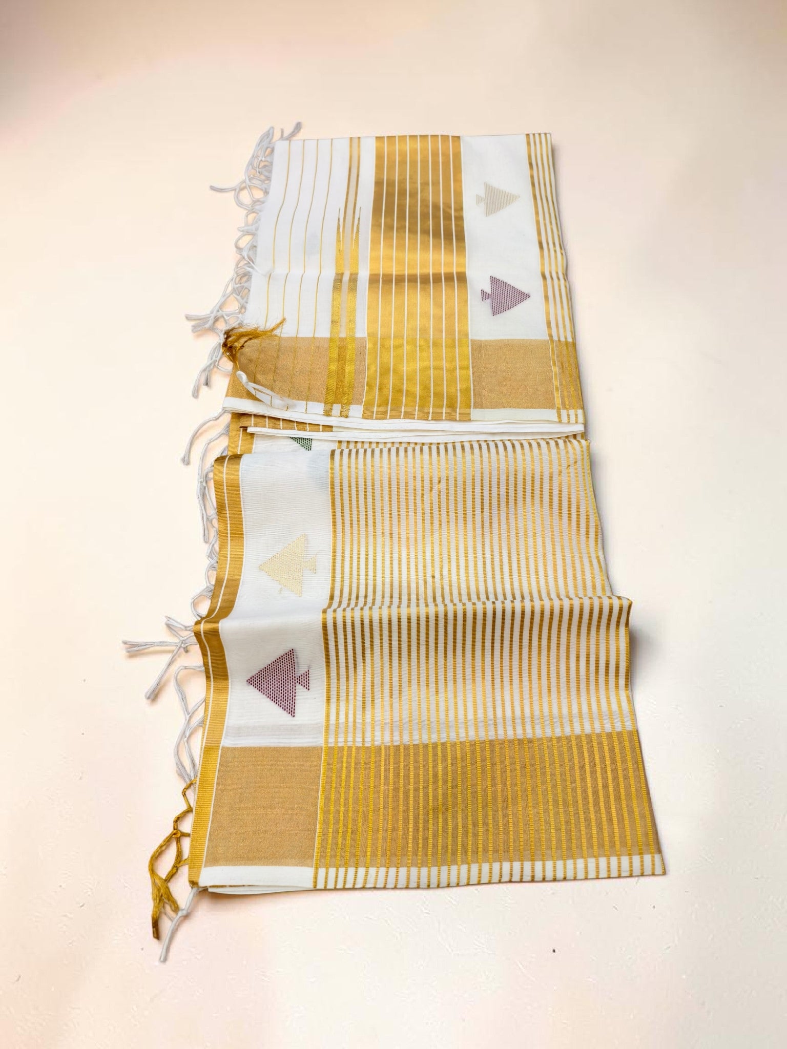 Pure Handloom Cotton full body meena work with blouse/ Handloom