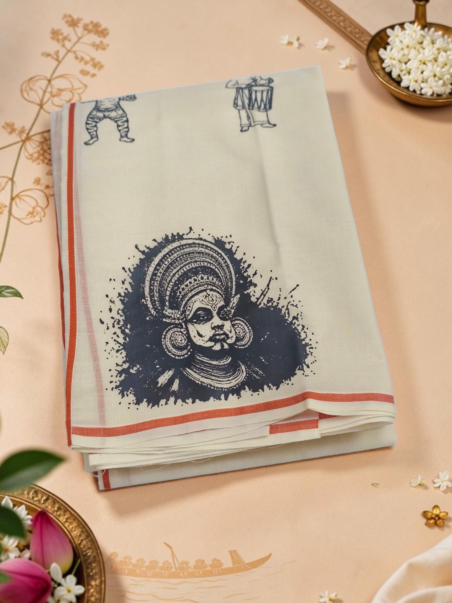 Trending onam theme set mundu exclusive design