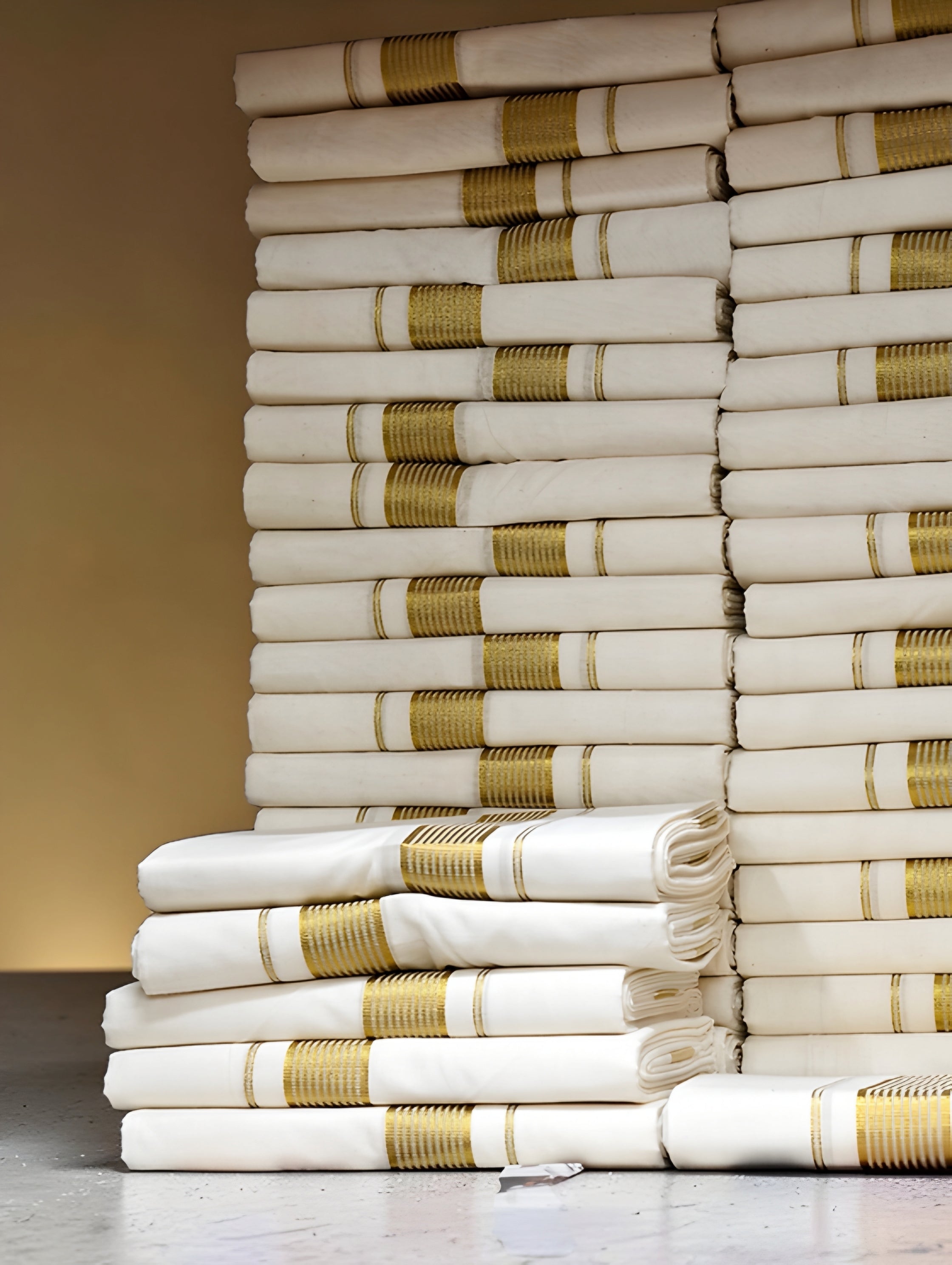 Kerala Men's Stripe border special dhoti _ 4 meter
