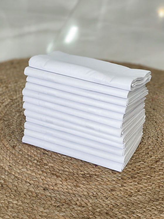 Pure White Kara Bleach dhoti 100% Cotton / 4 meter dhoti