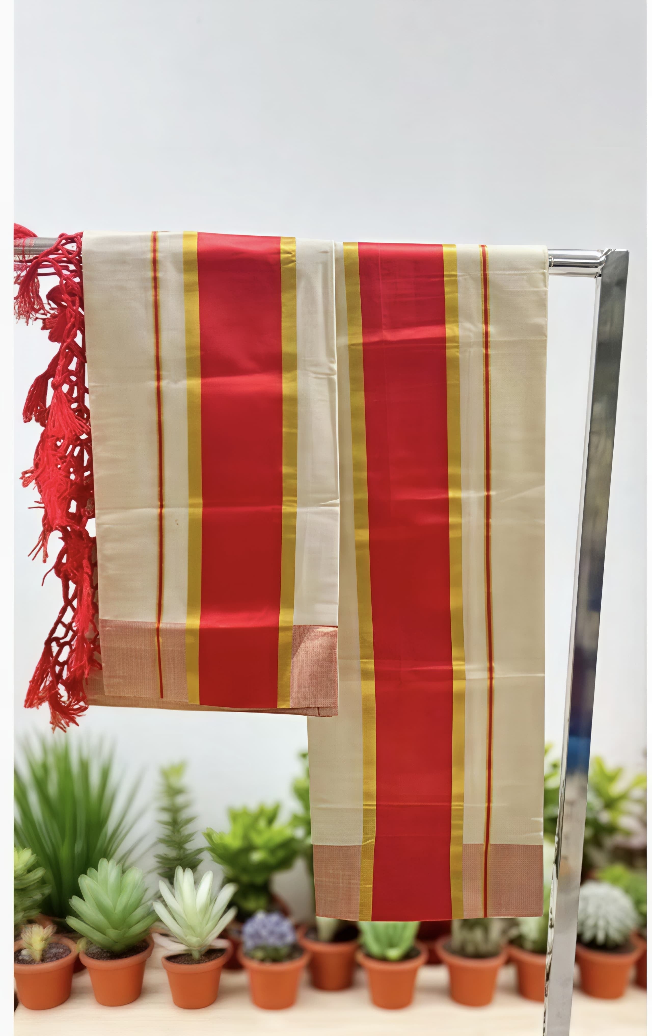 Tissue Color Set mundu With Kunjalam 2.80mtr