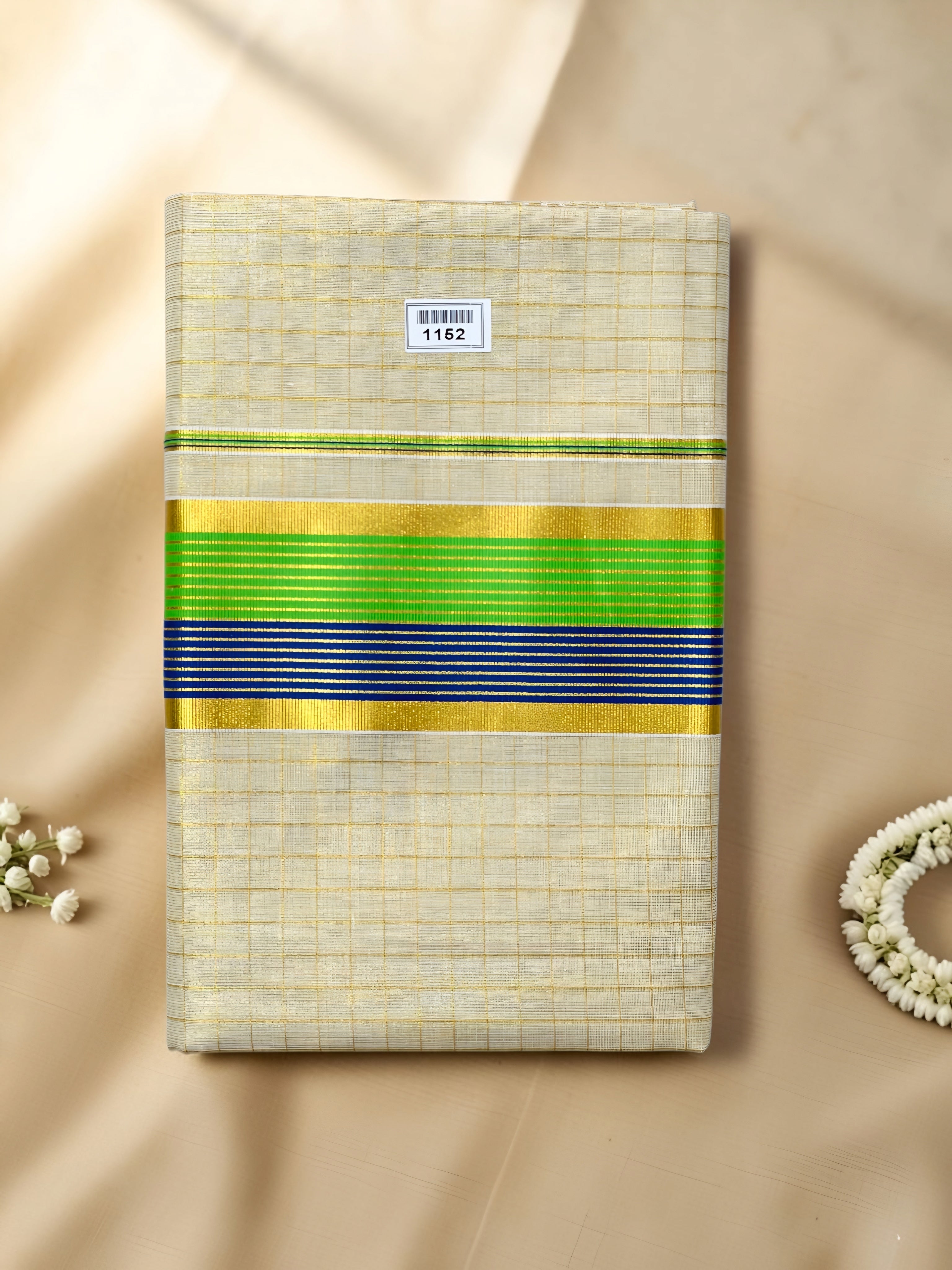 Premium Tissue check kerala saree with blouse