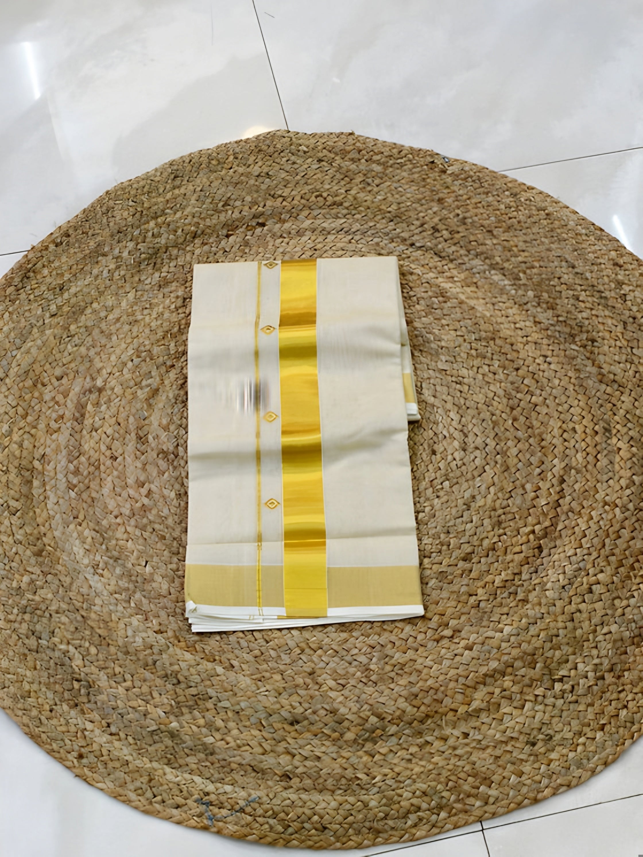 Pure Handloom Mens Tissue Dhoti 4 meter