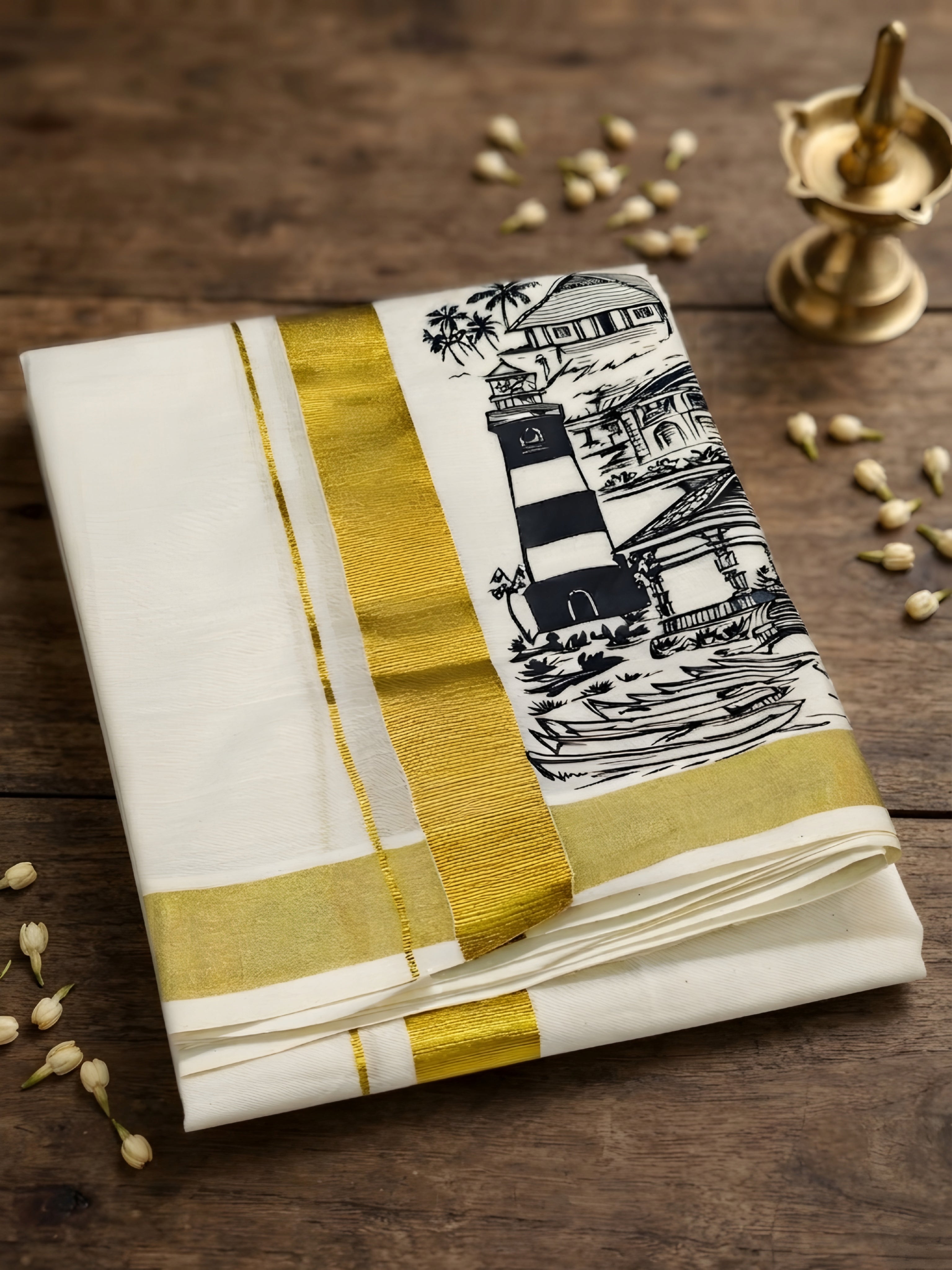 Kerala Famous Design Dhoti 4 meter onam special