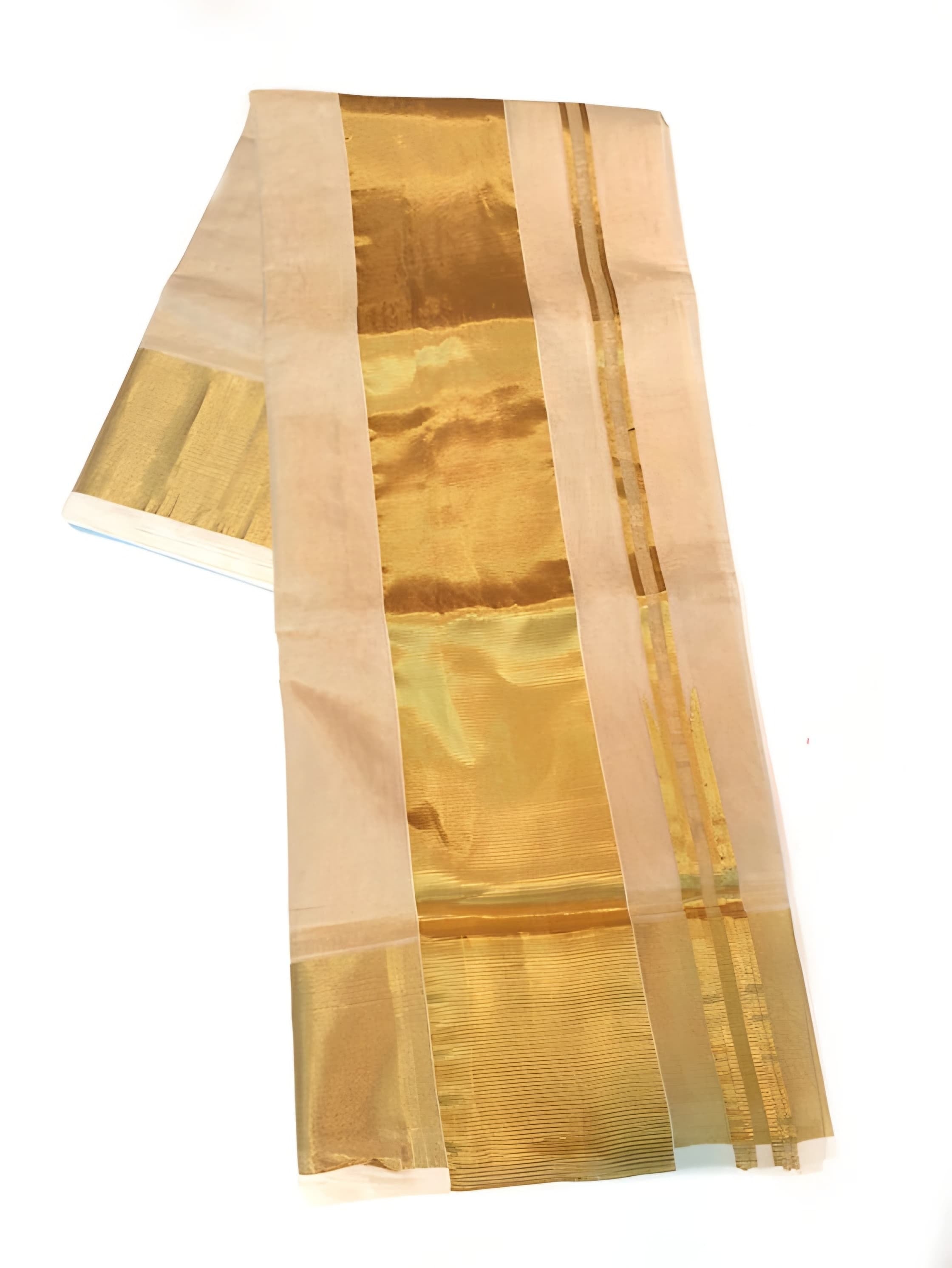 KUTHAMPULLY HANDLOOM TISSUE SAREE 5" inch WITH BLOUSE