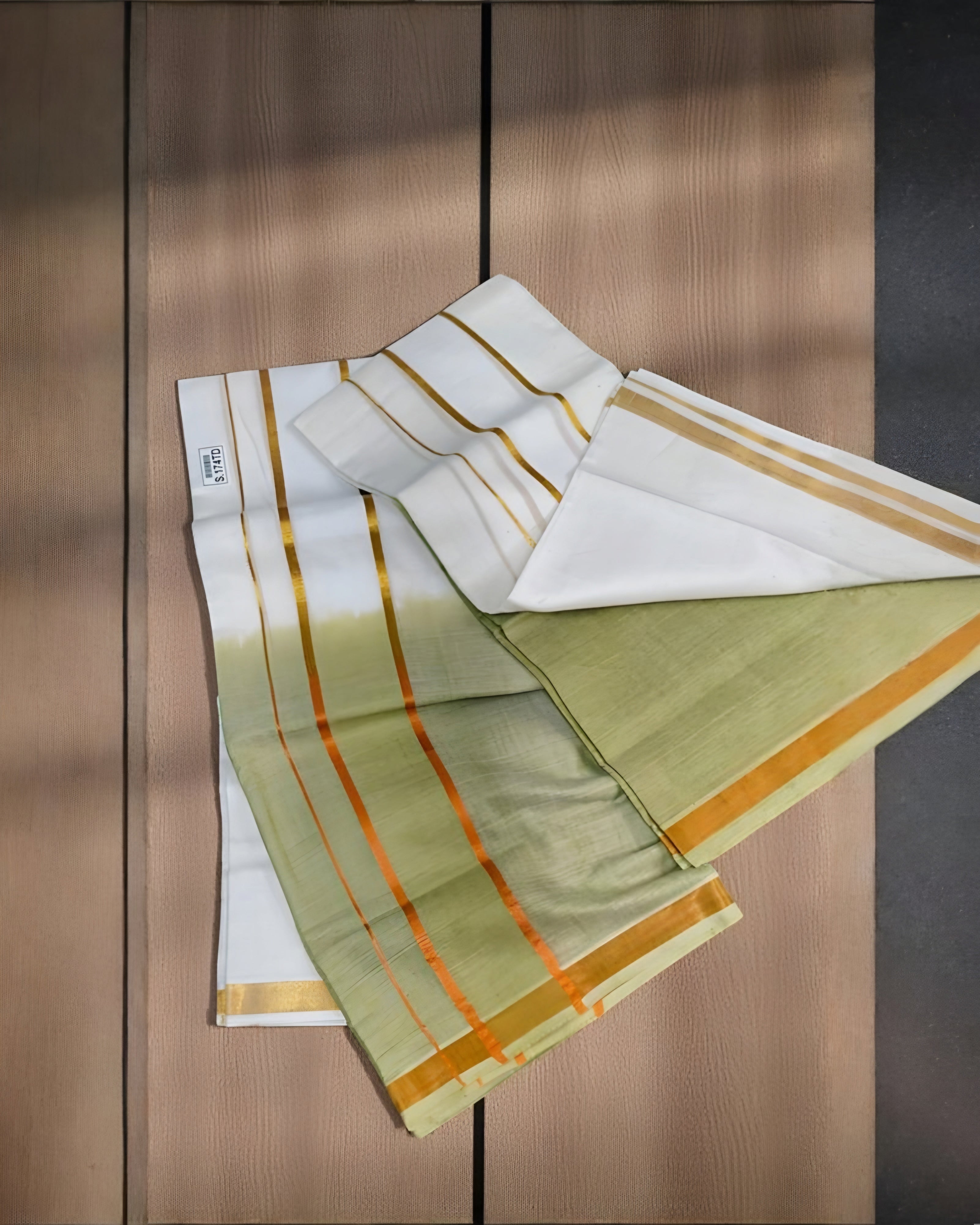Onam trending Contrast color set mundu soft quality