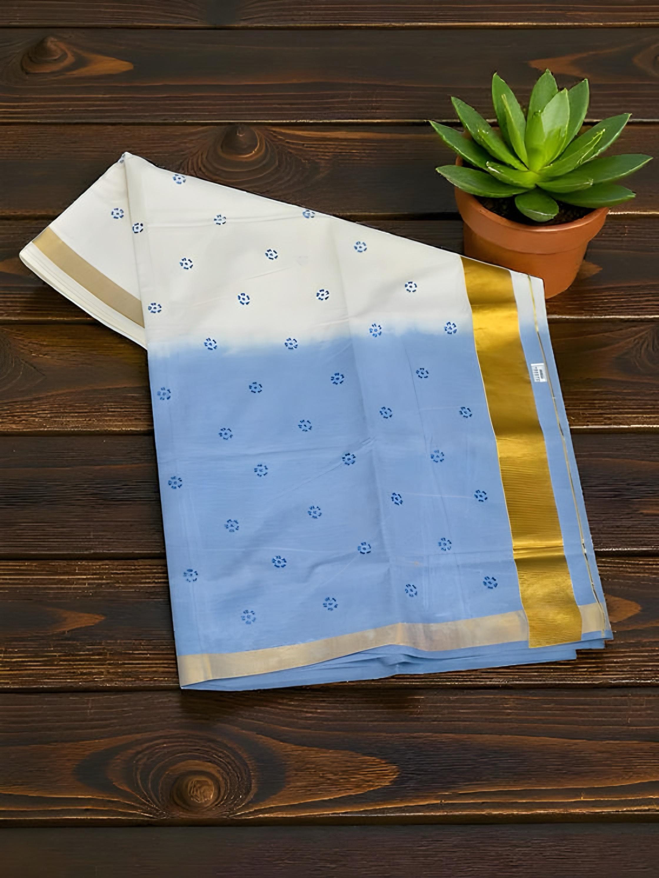 Pure cotton mul mul trendy saree with blouse