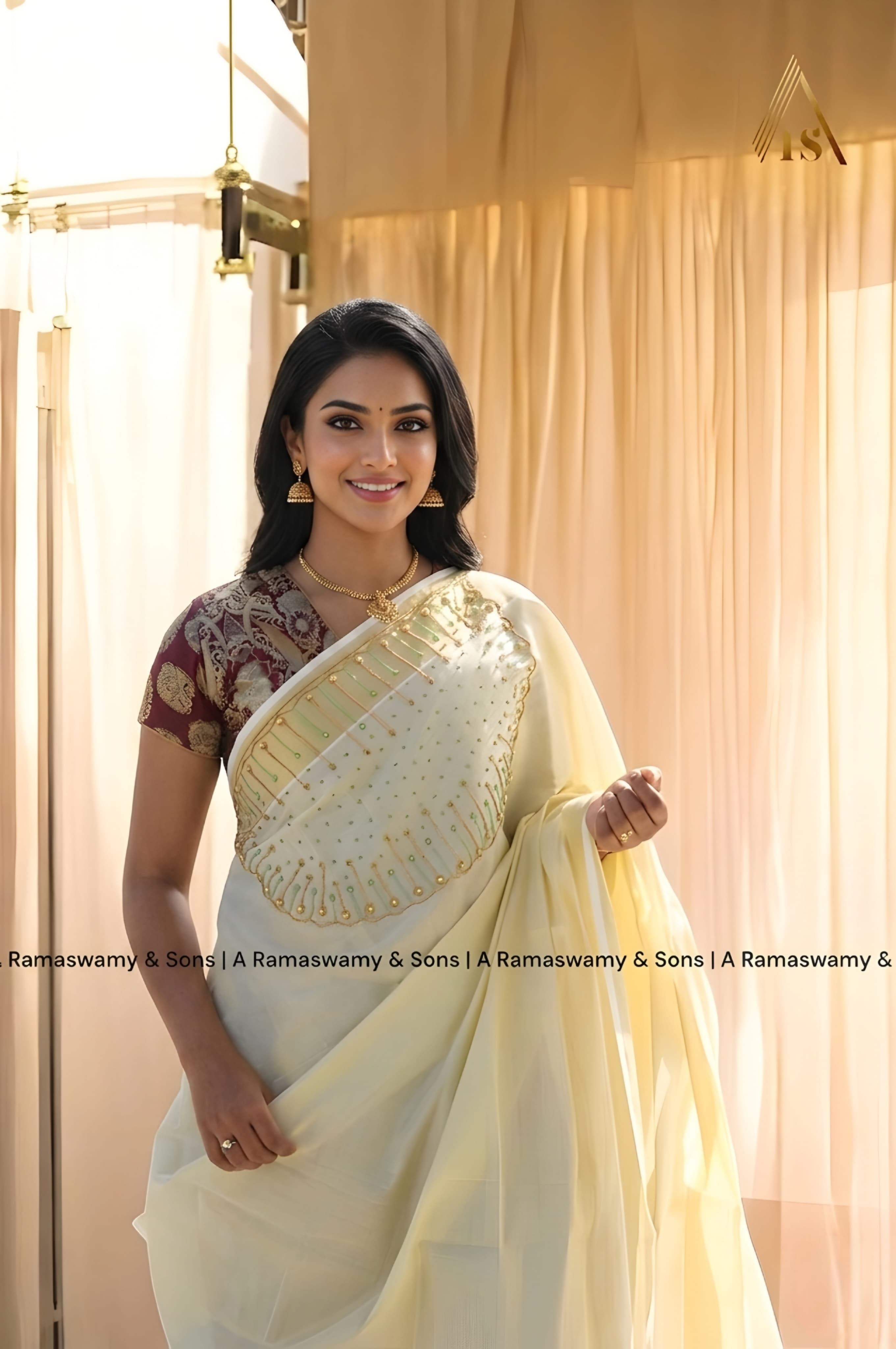 Grand HandworkTissue Saree Premium in Exclusive design _ Kerala Saree