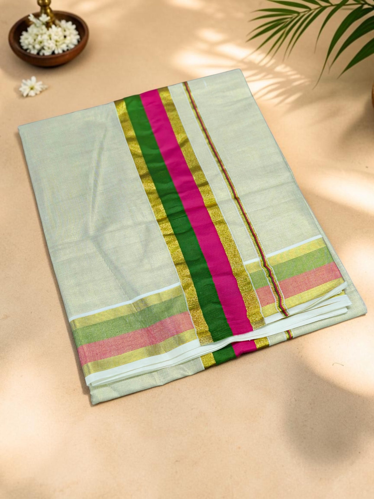 Exclusive Onam Tissue Kerala Saree with blouse