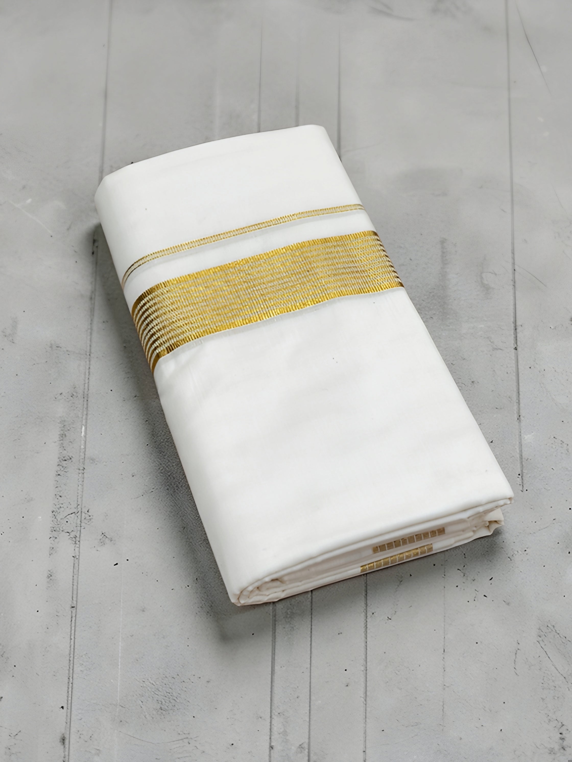 Kerala Men's Stripe border special dhoti _ 4 meter