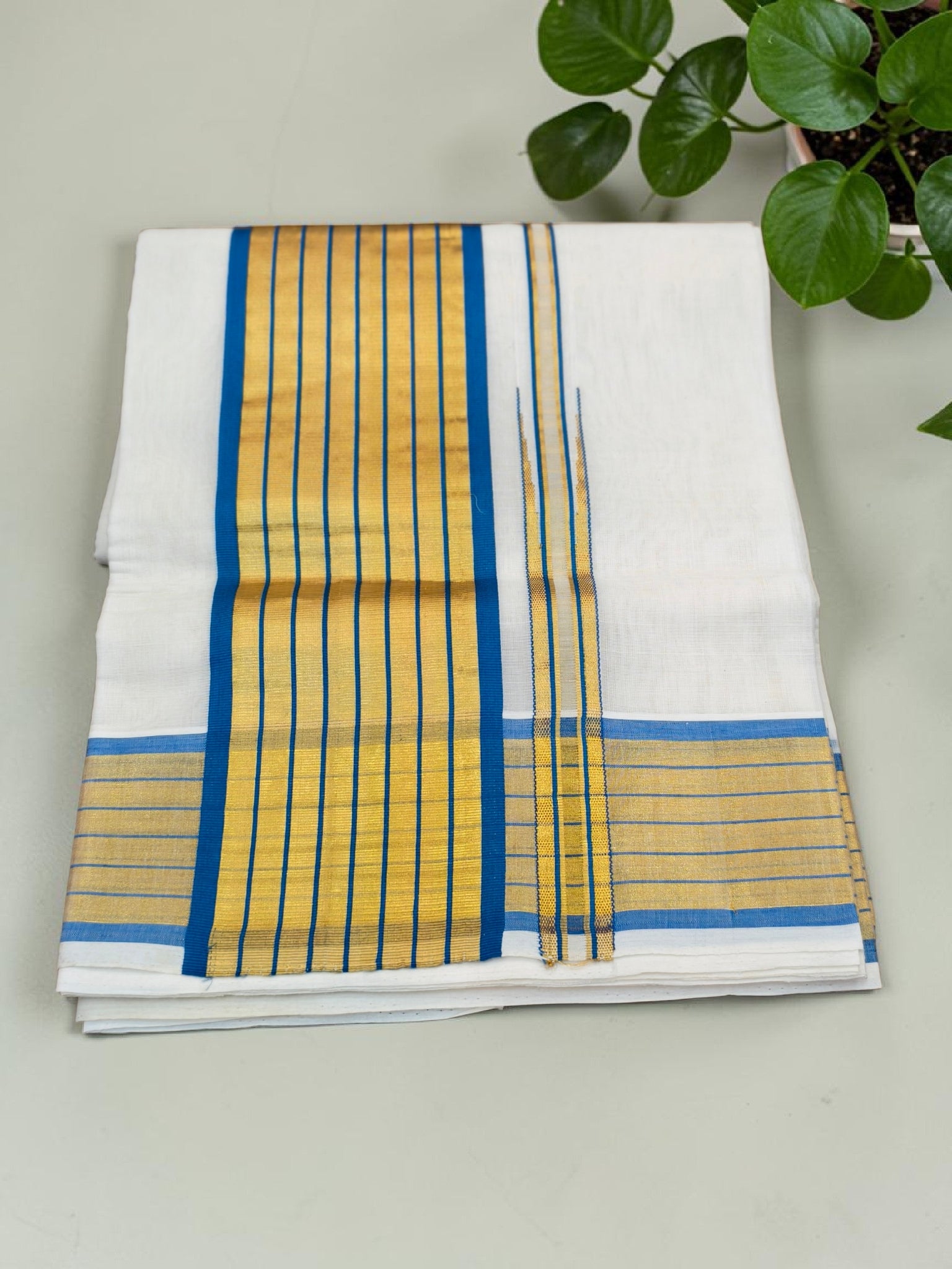 Pure Handloom 6 inch border Cotton Saree / Handloom