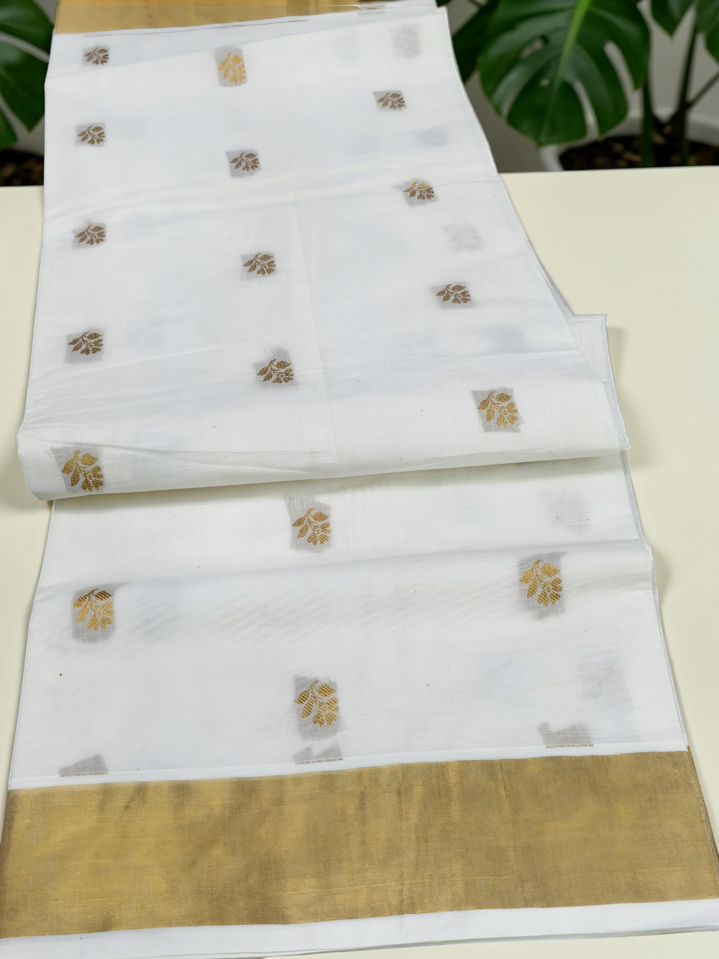 Onam saree Rich Pallu  Jacquard work saree with blouse / Onam saree