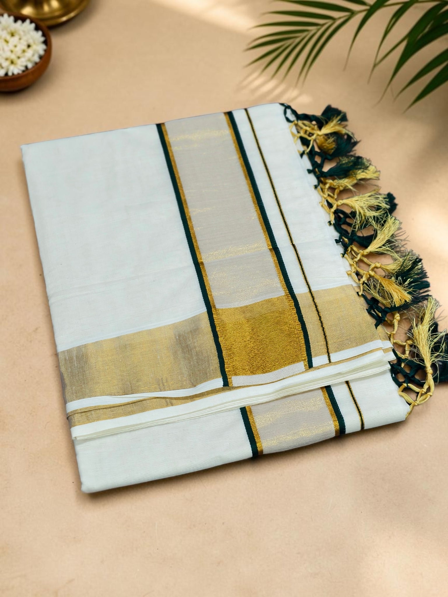 Cotton Set saree with kunjalam and blouse