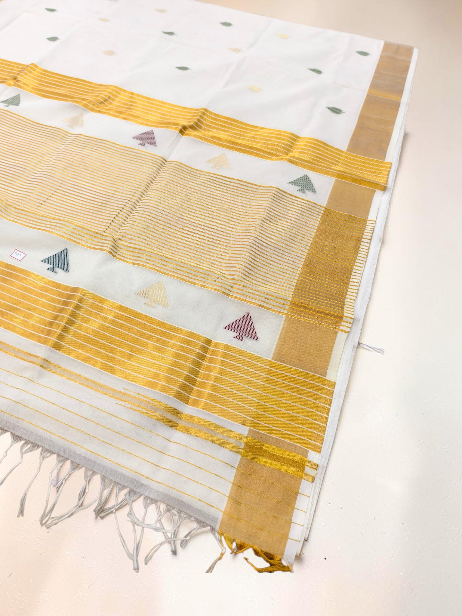 Pure Handloom Cotton full body meena work with blouse/ Handloom