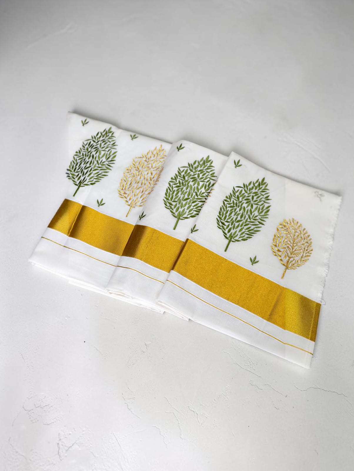 Pure Cotton Embroidery Saree Full body with blouse