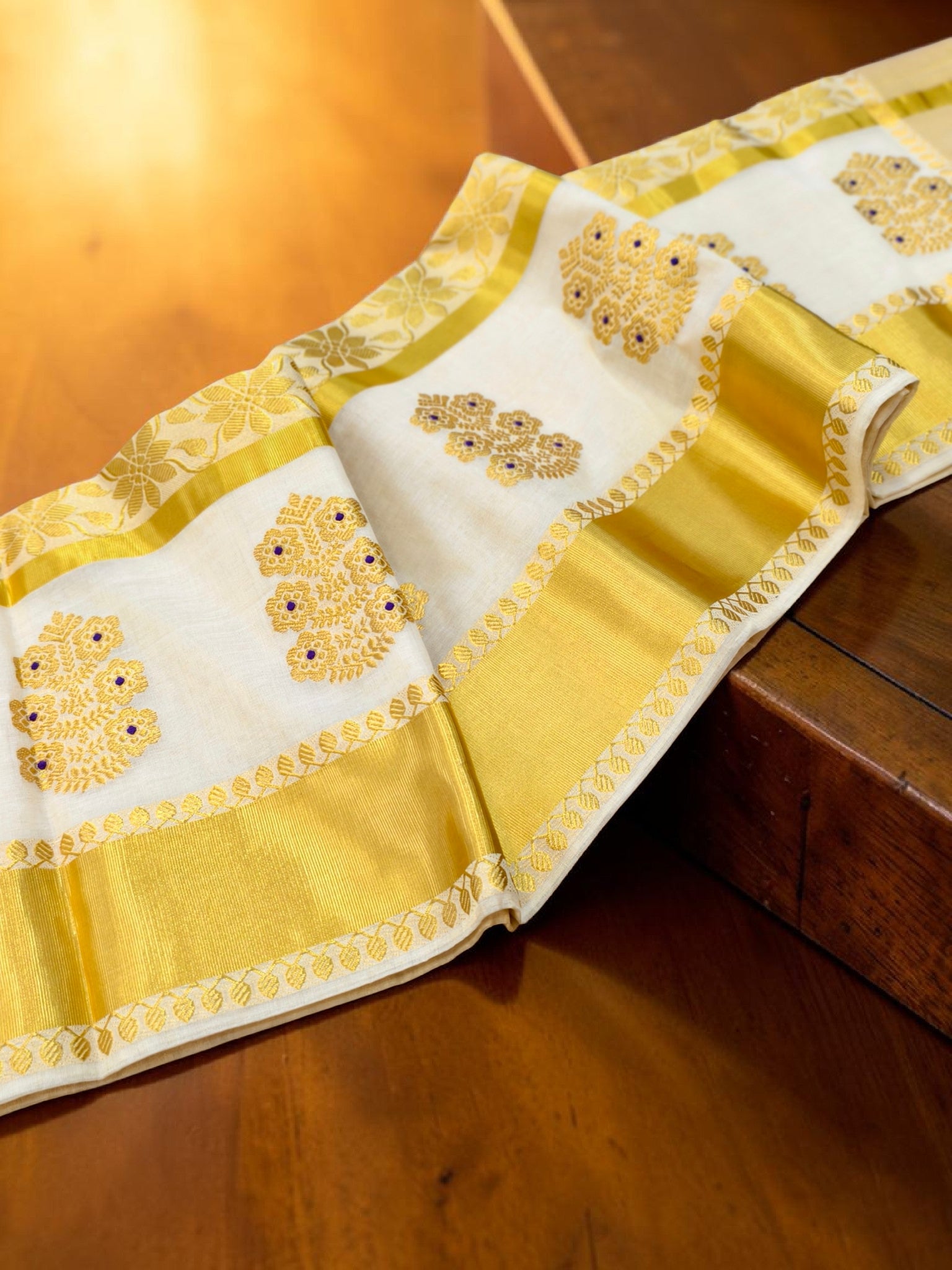 Pure Tissue Handloom premium meena work with Blouse / special occasions