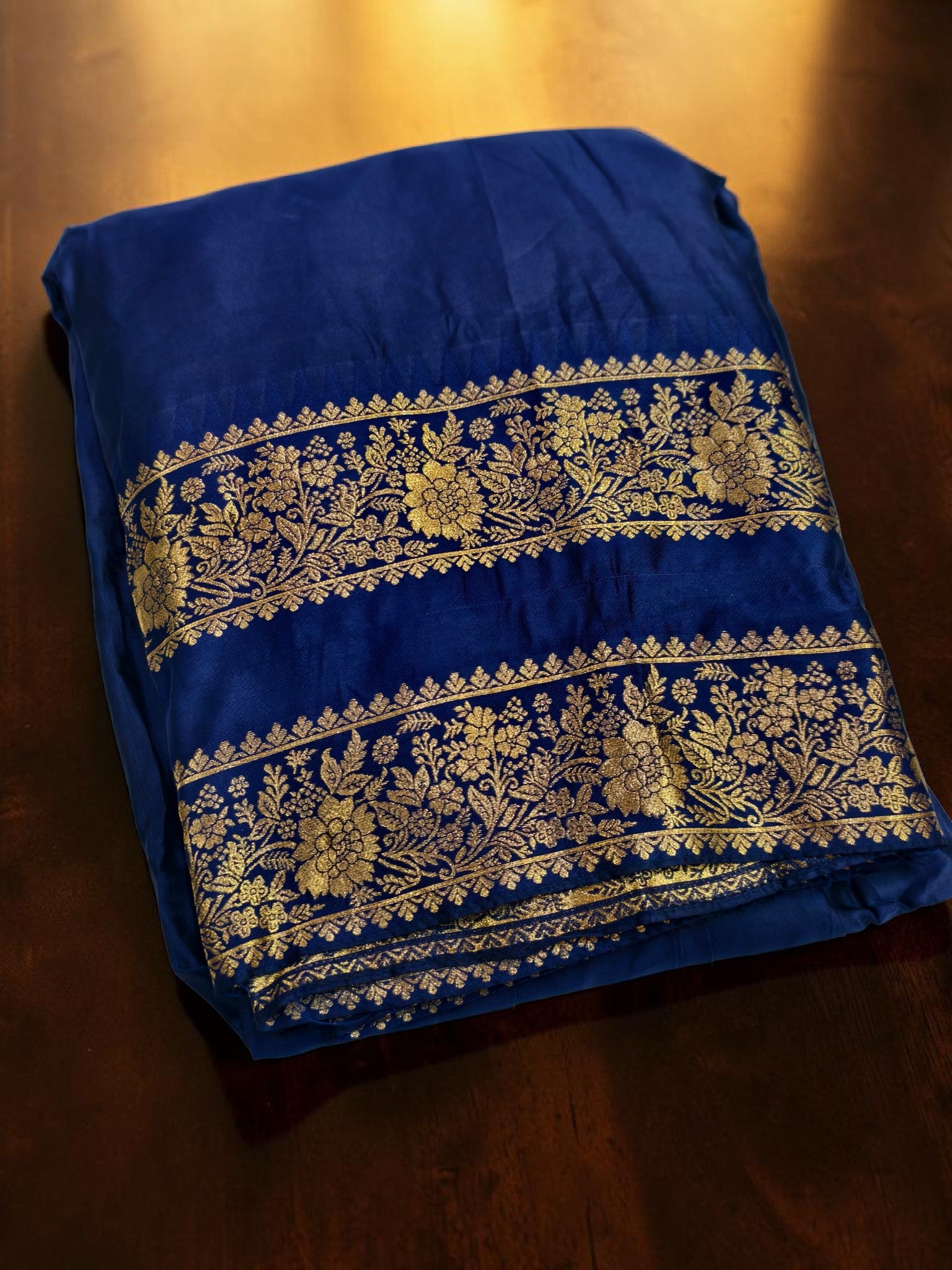 Kanchi cotton style  Davani with rettapeta border with blouse 3 psc set