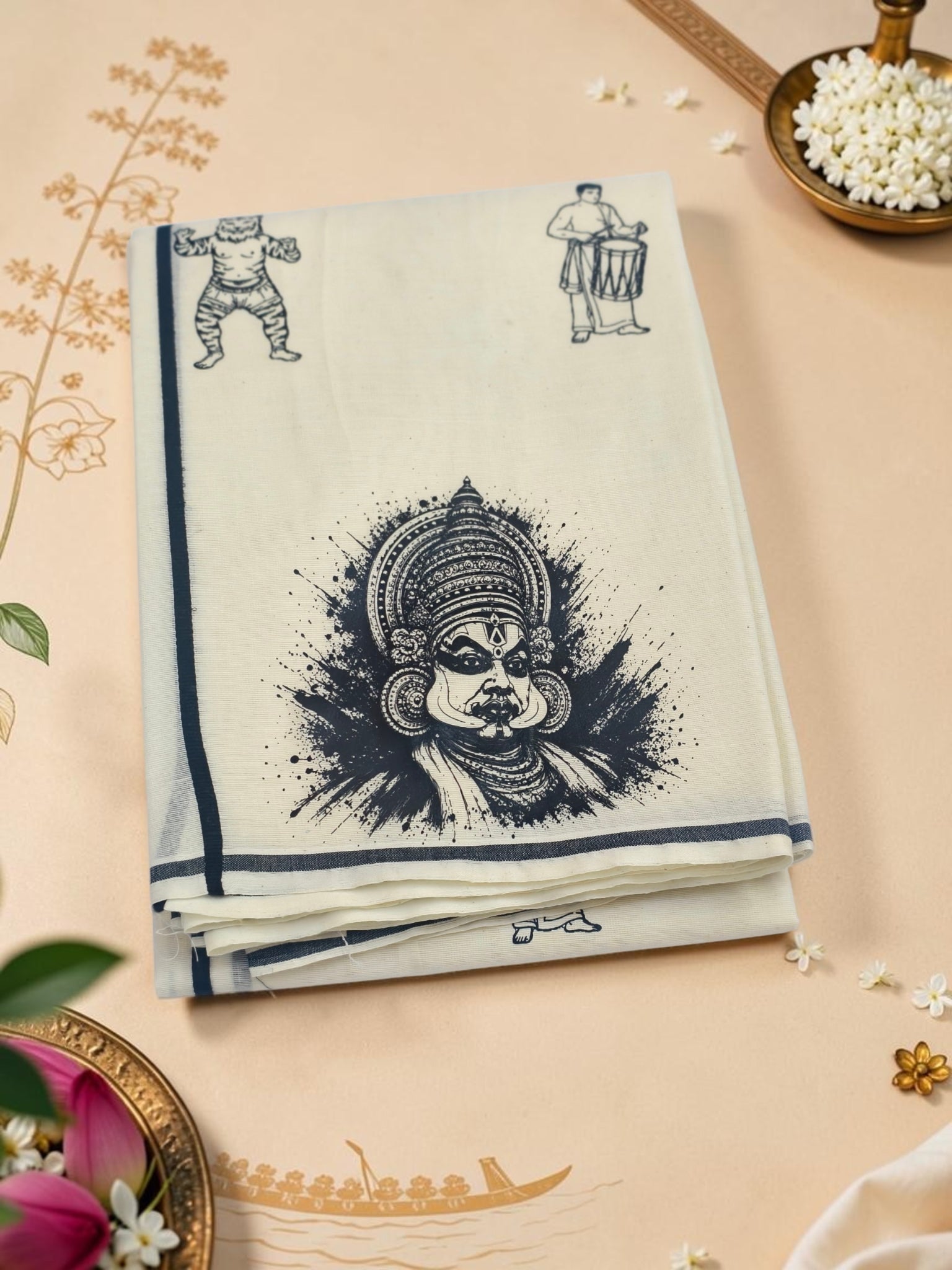 Trending onam theme set mundu exclusive design