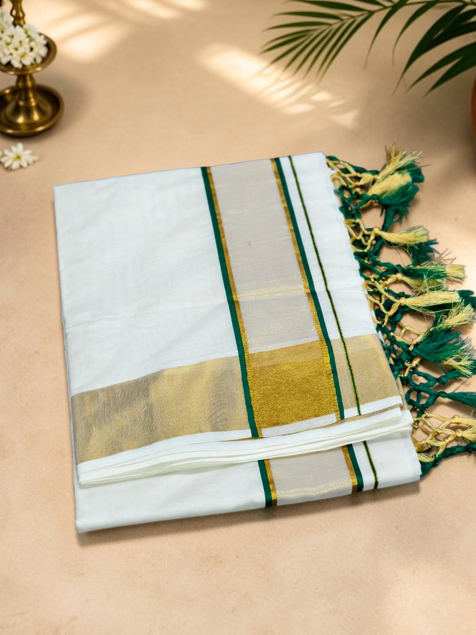 Cotton Set saree with kunjalam and blouse