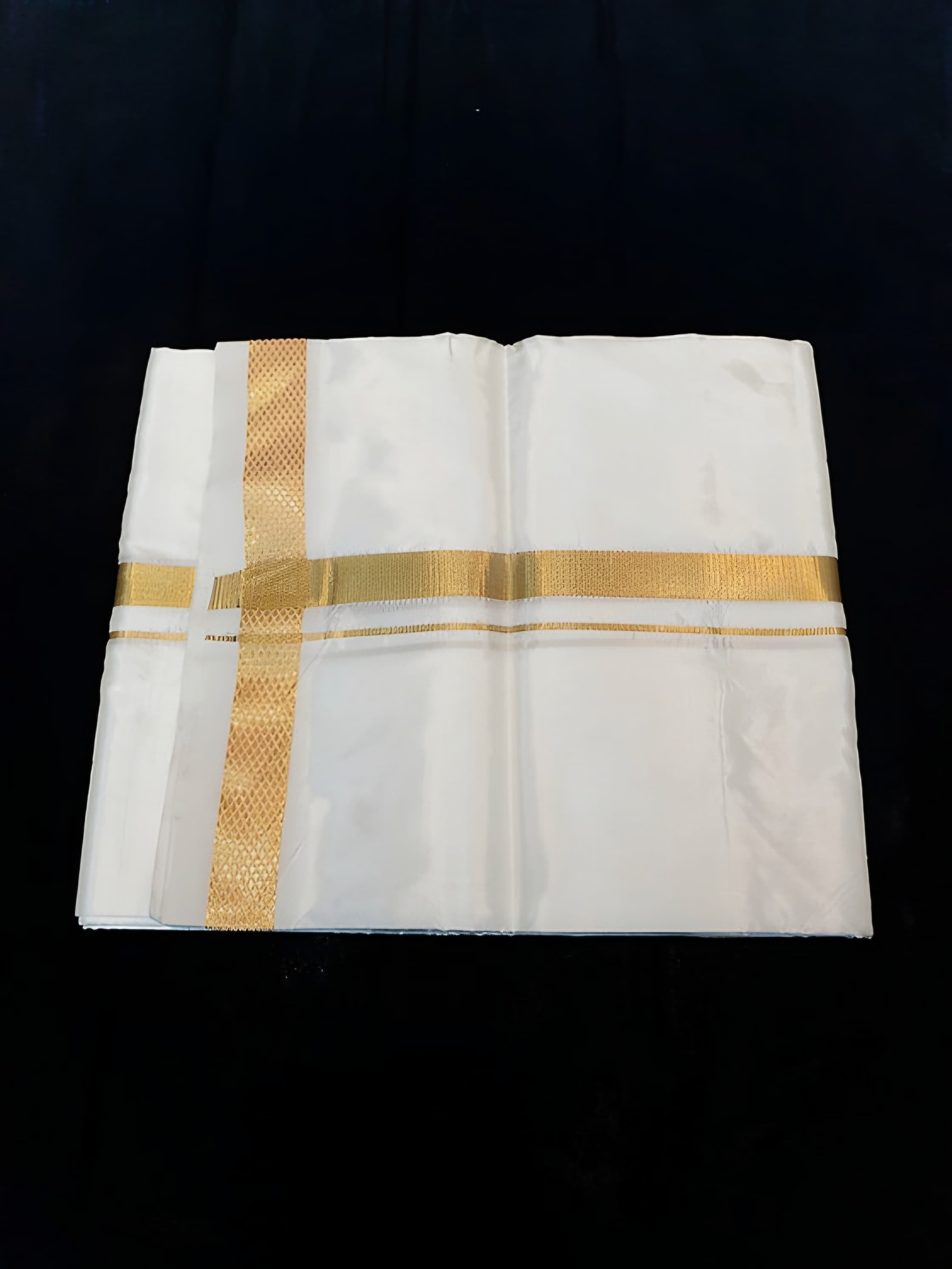 Kuthampully Men's Pure Pattu Dhoti - Groom
