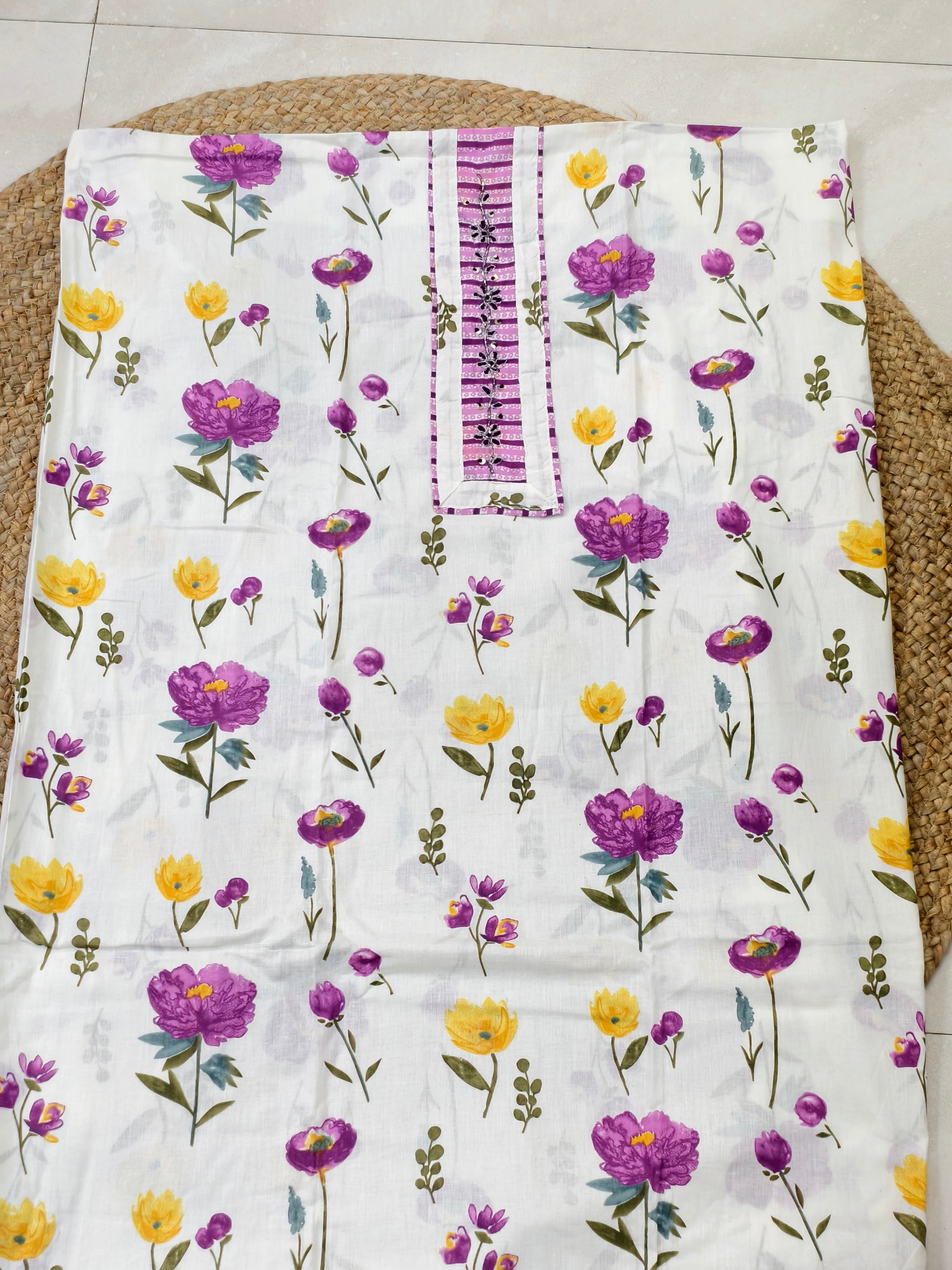 Pure Cotton Churidhar 3 psc set with trending design