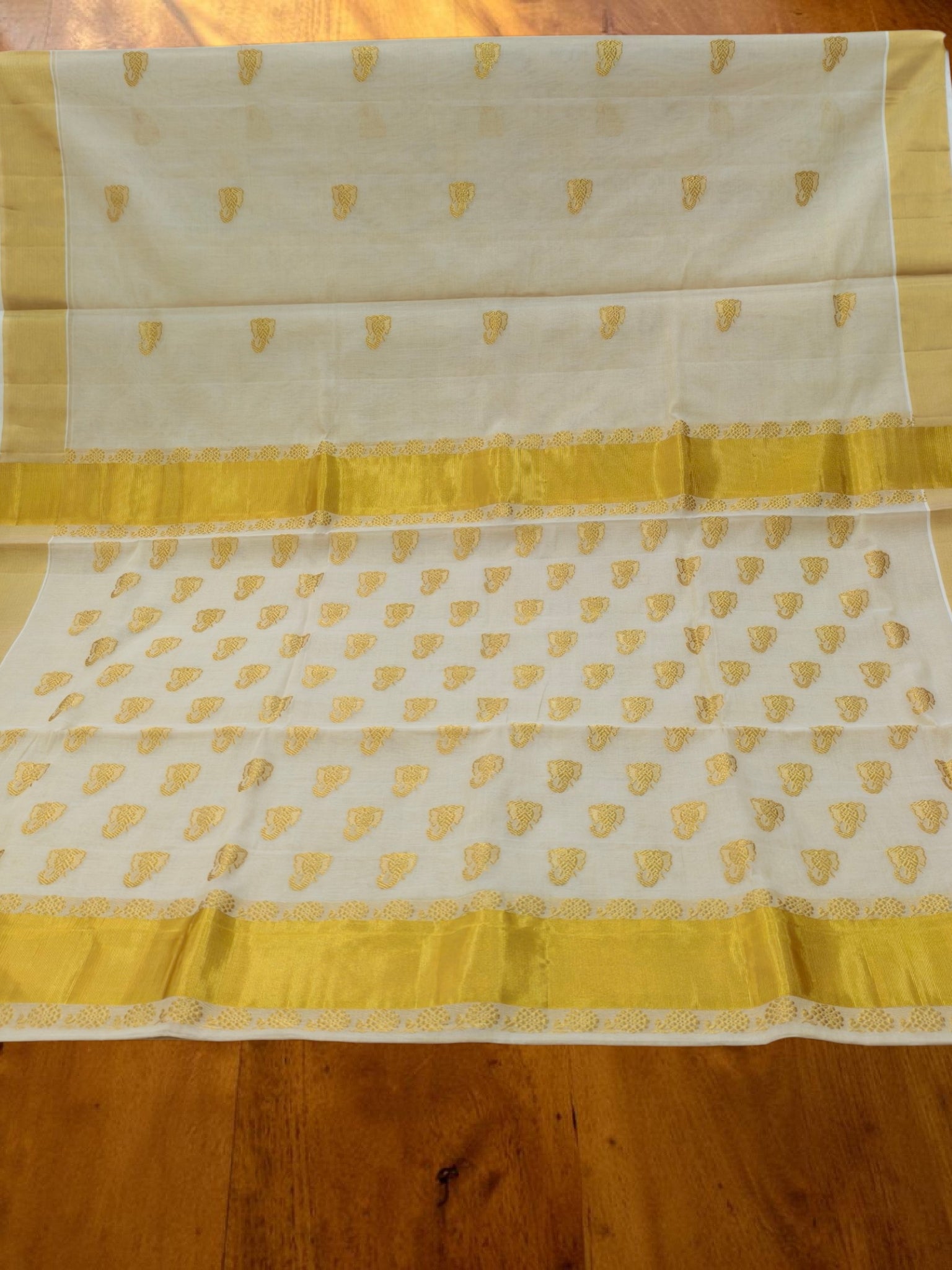 Pure handloom tissue elephant puttas full body with blouse/ Handlooom