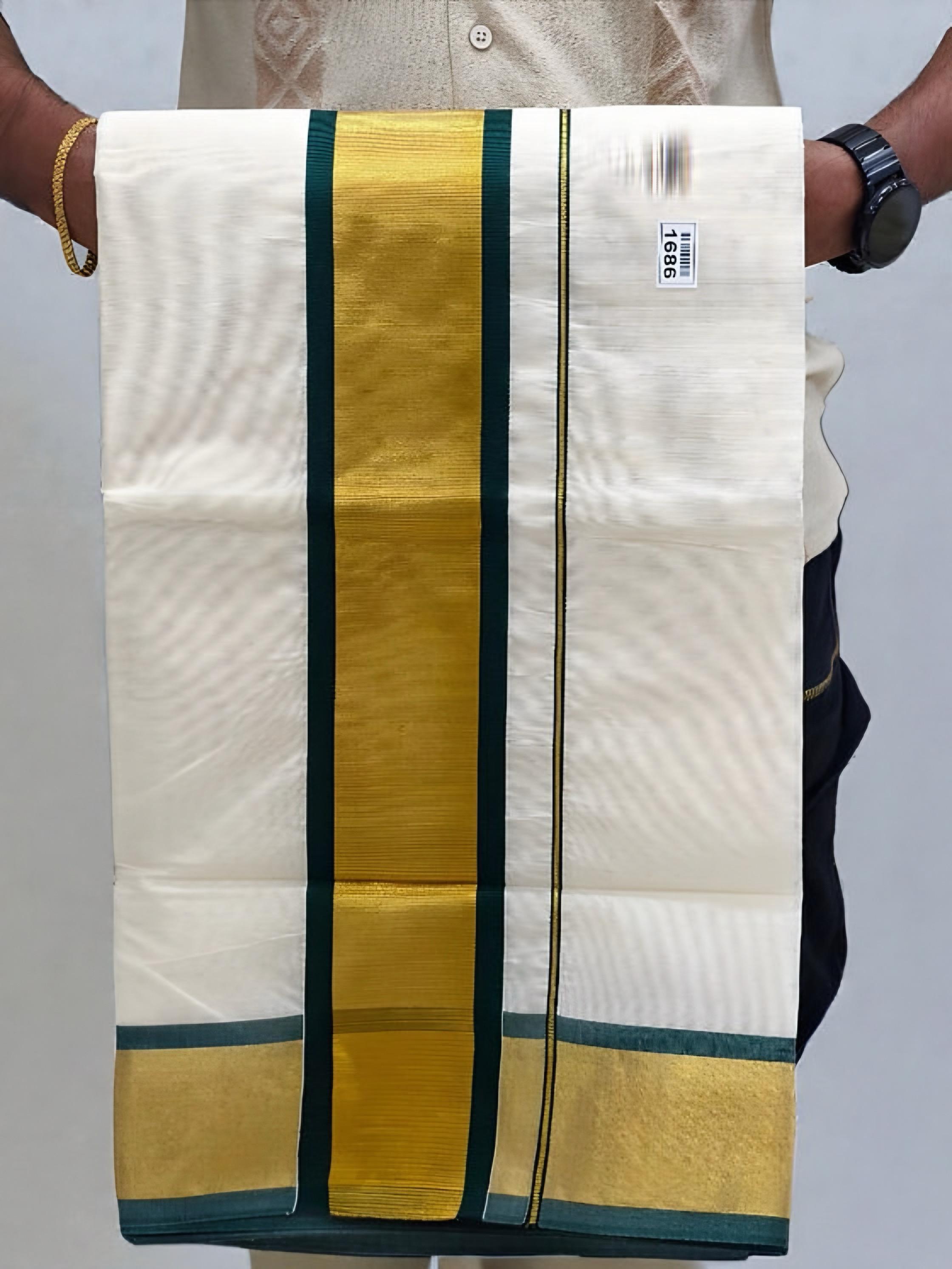 Pure cotton 4 inch color border set sarees with blouse