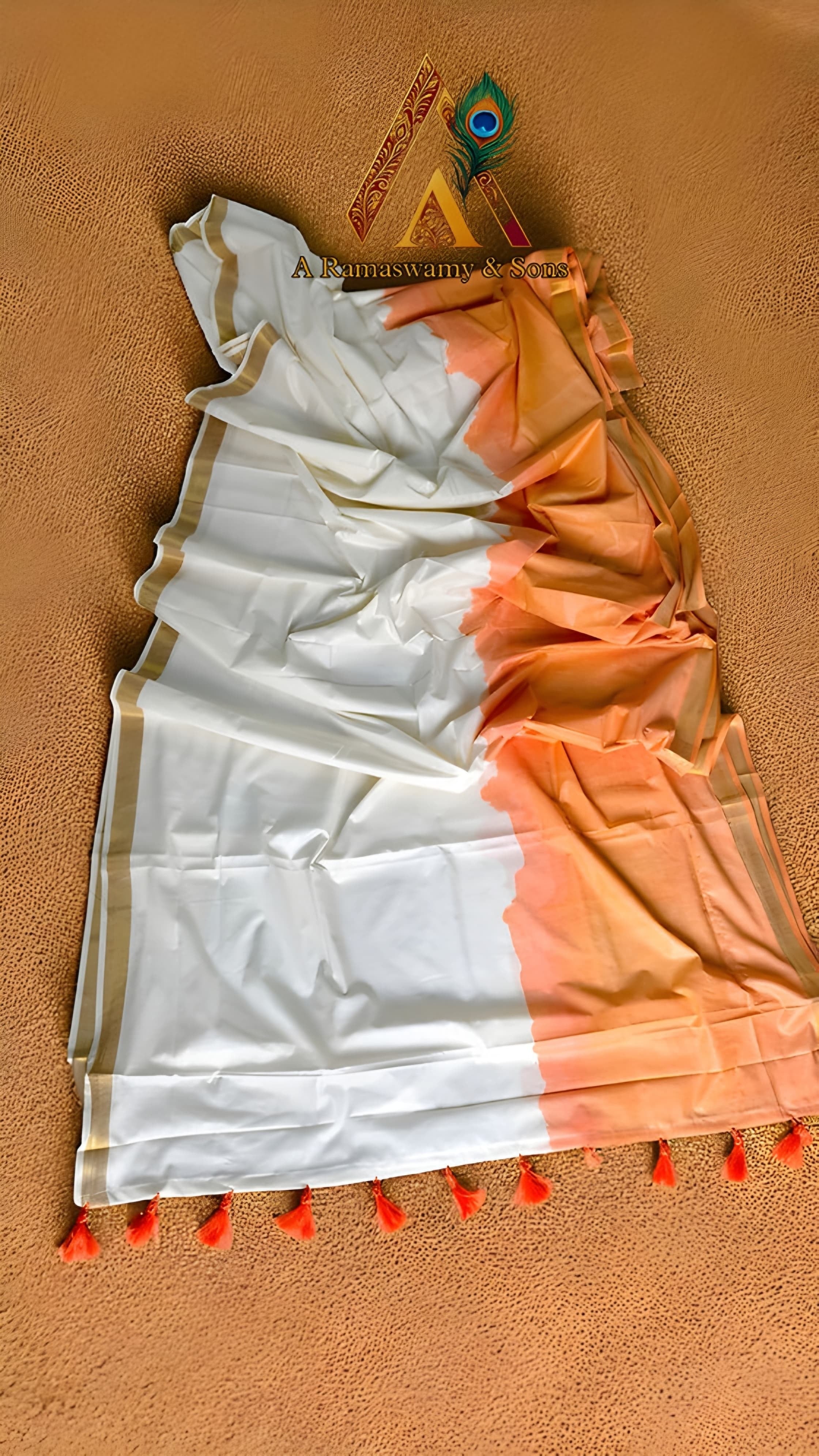 Mul Mul Dye Cotton Saree with kunjalam