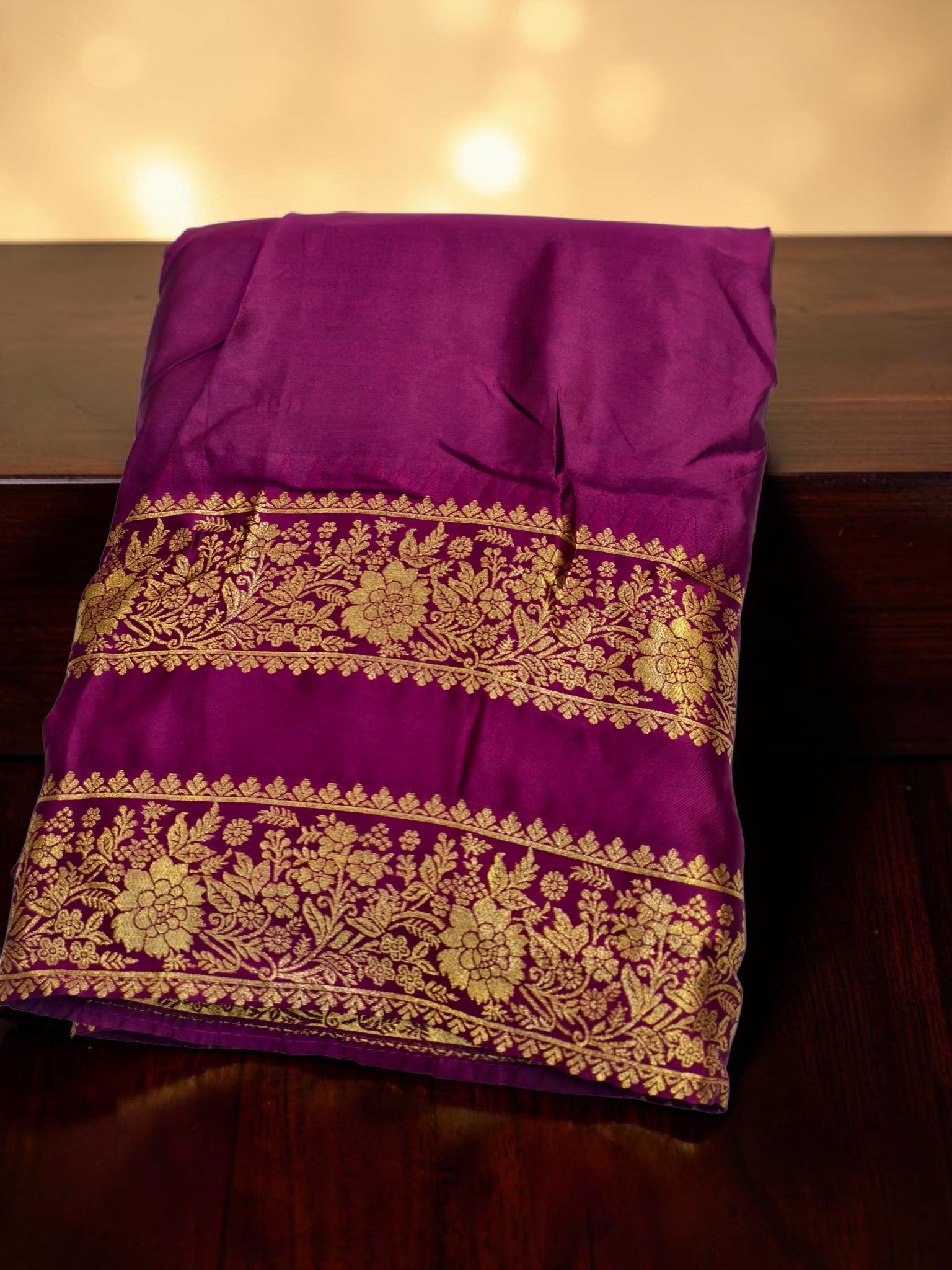 Kanchi cotton style  Davani with rettapeta border with blouse 3 psc set