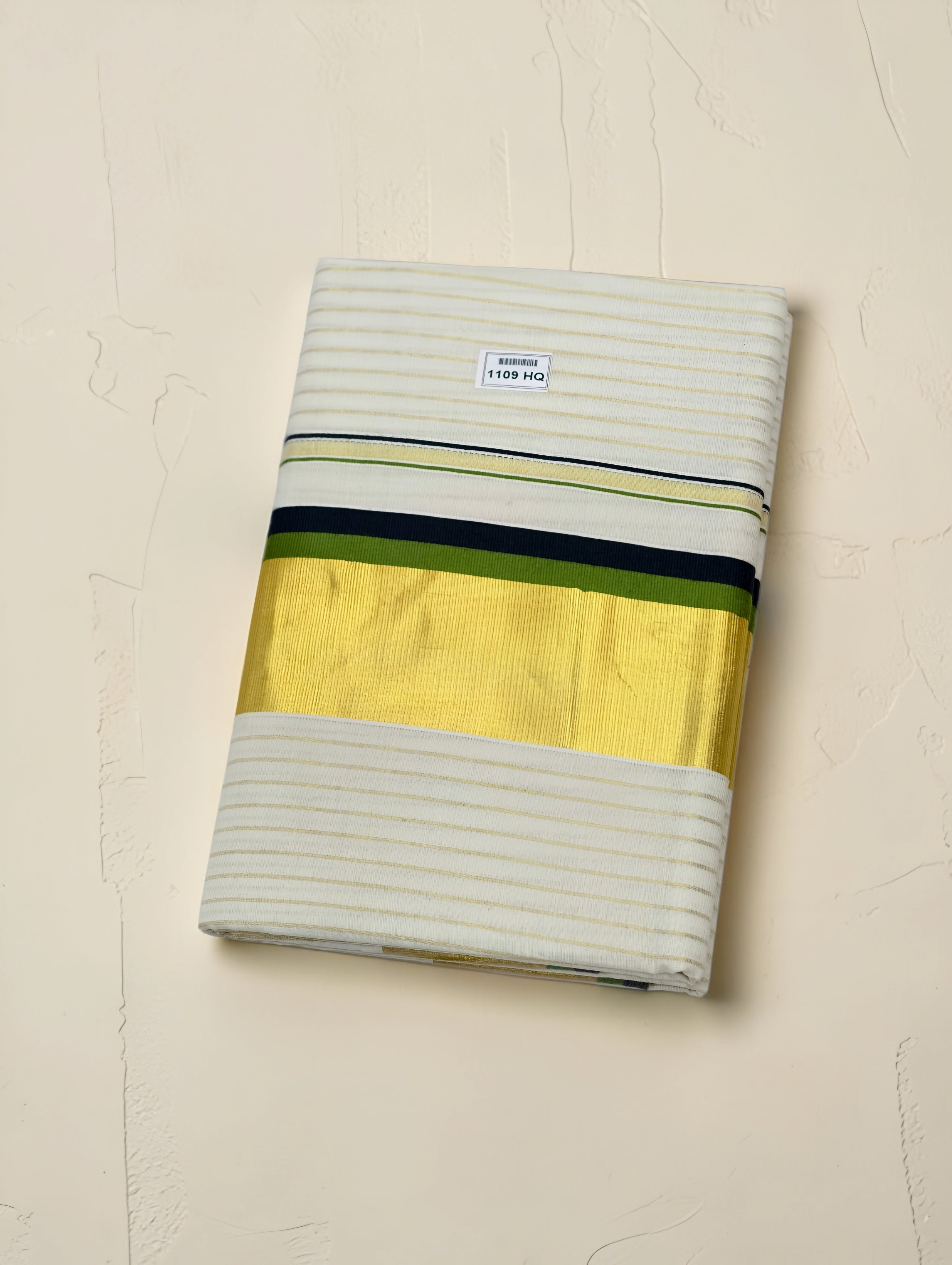 Original Handloom Kasavu Cotton Set Saree body stripe with blouse