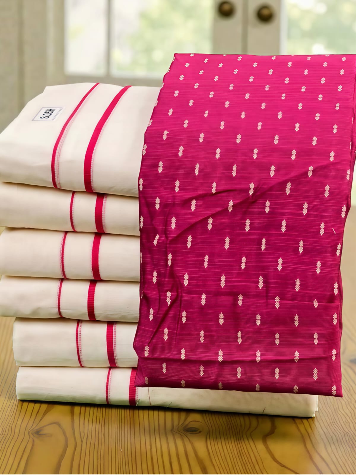 Puliyirakara Set Mundu with blouse pure cotton