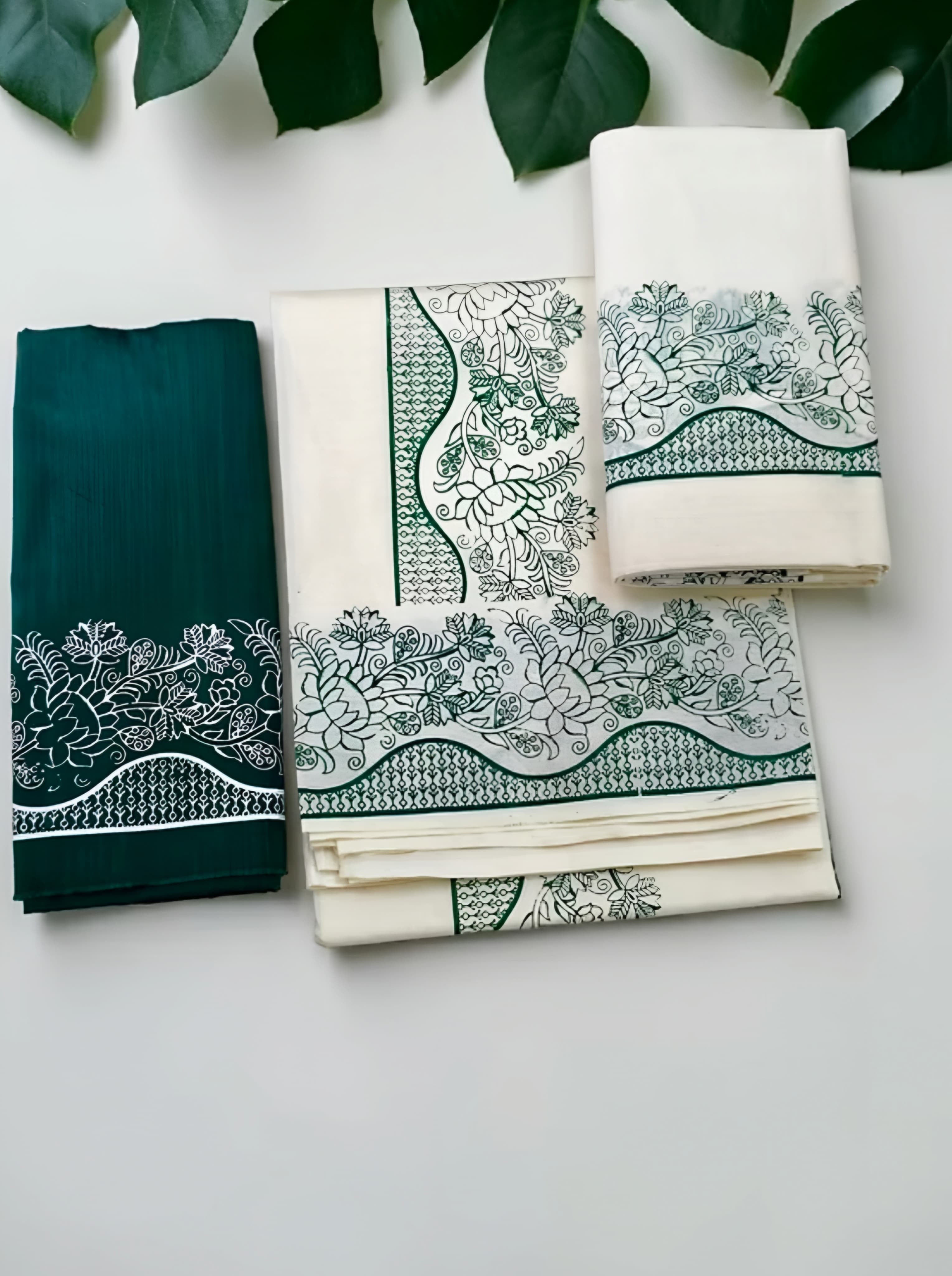 Kerala Set mundu trending collection with blouse full print extra length