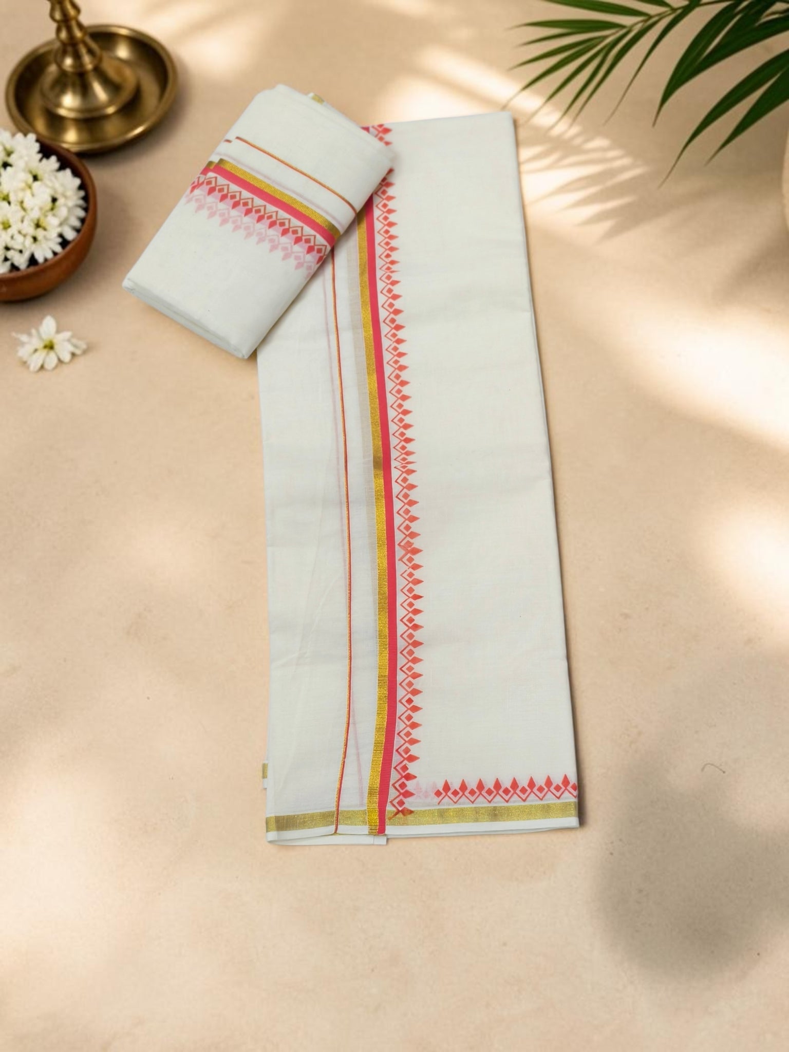 Mullamottu design set mundu extra length