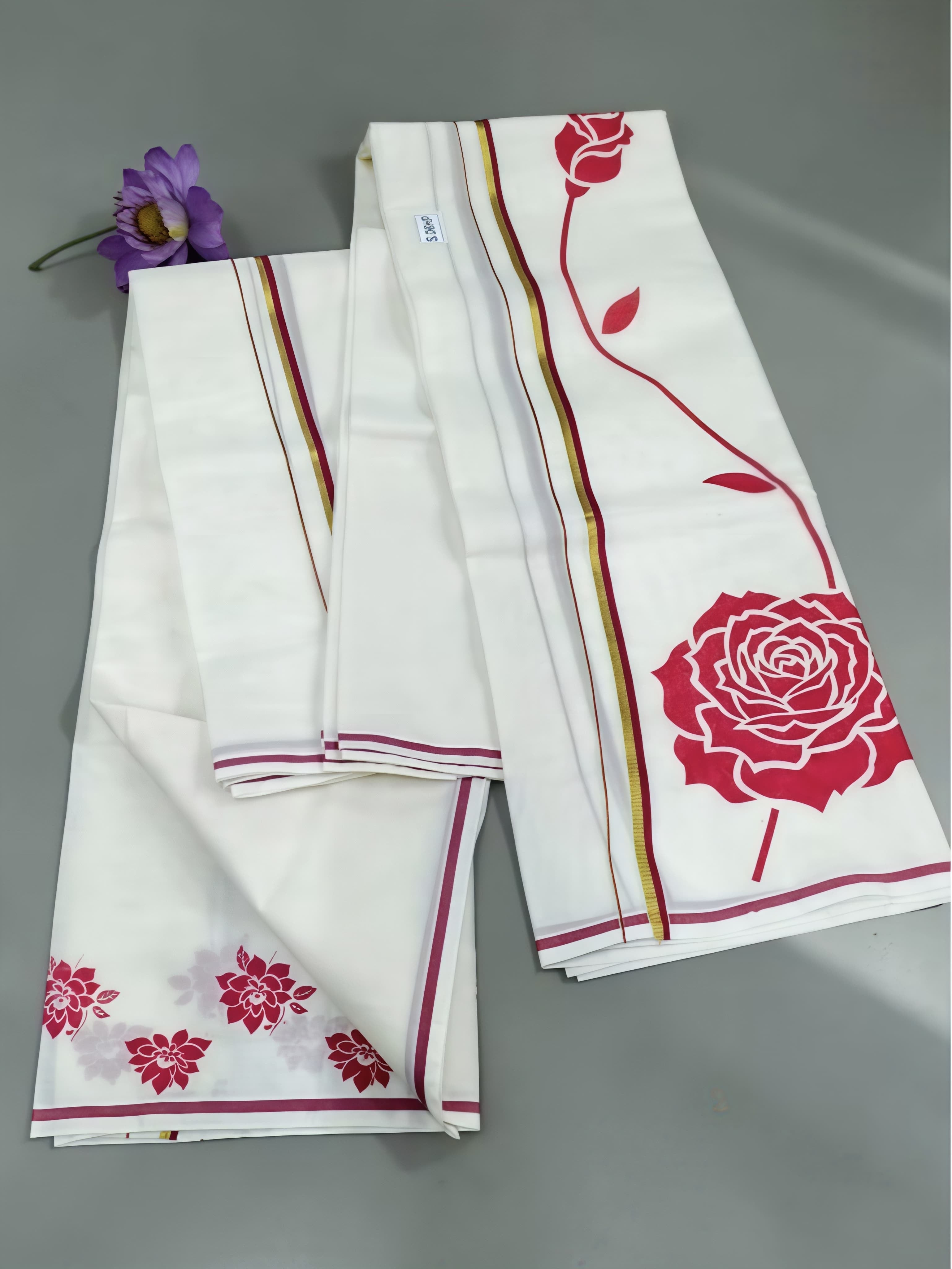 Puliyirakara set mundu with new trend exclusive model