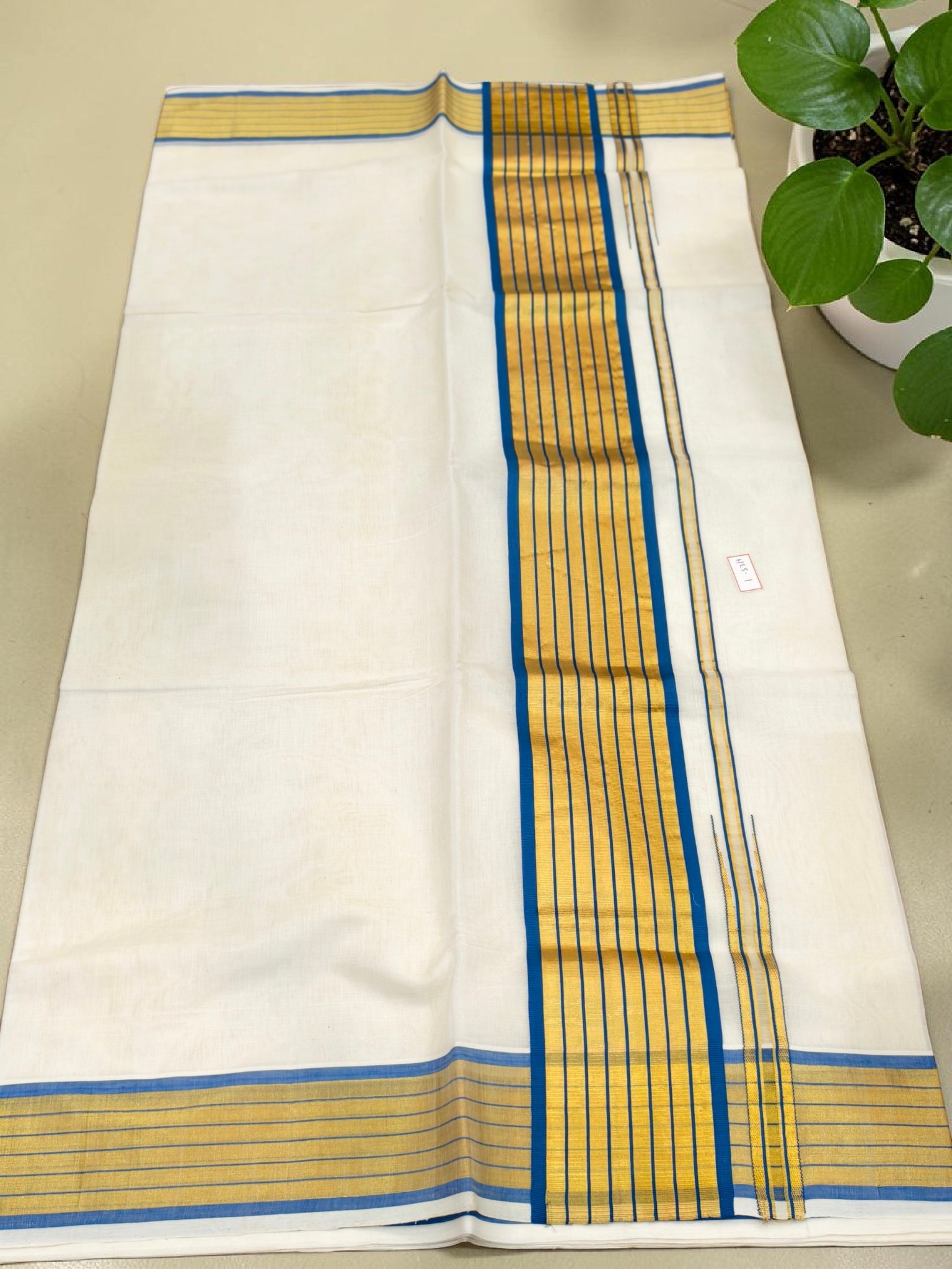 Pure Handloom 6 inch border Cotton Saree / Handloom