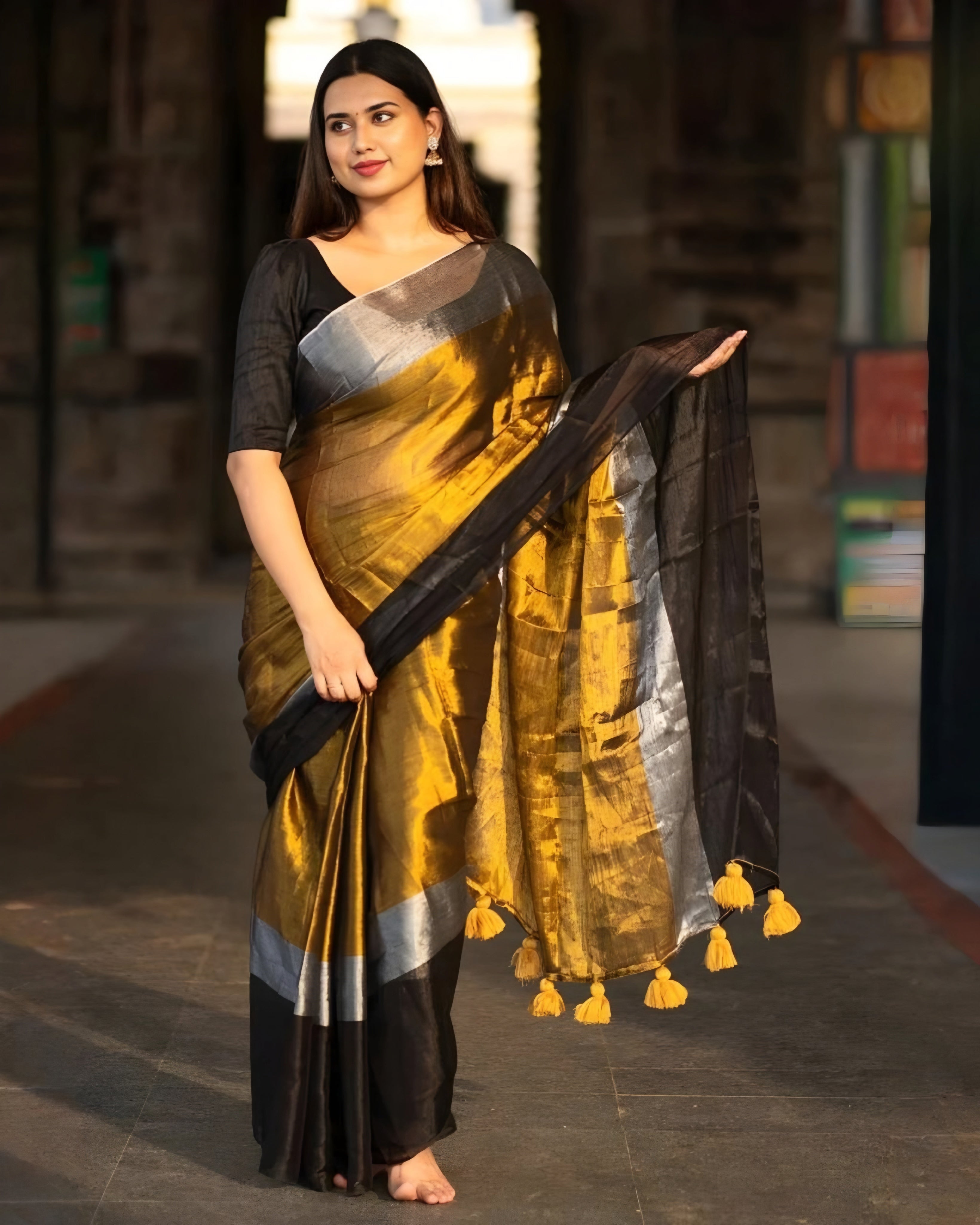 Tissue Mul Saree  Trending Now / onam trending