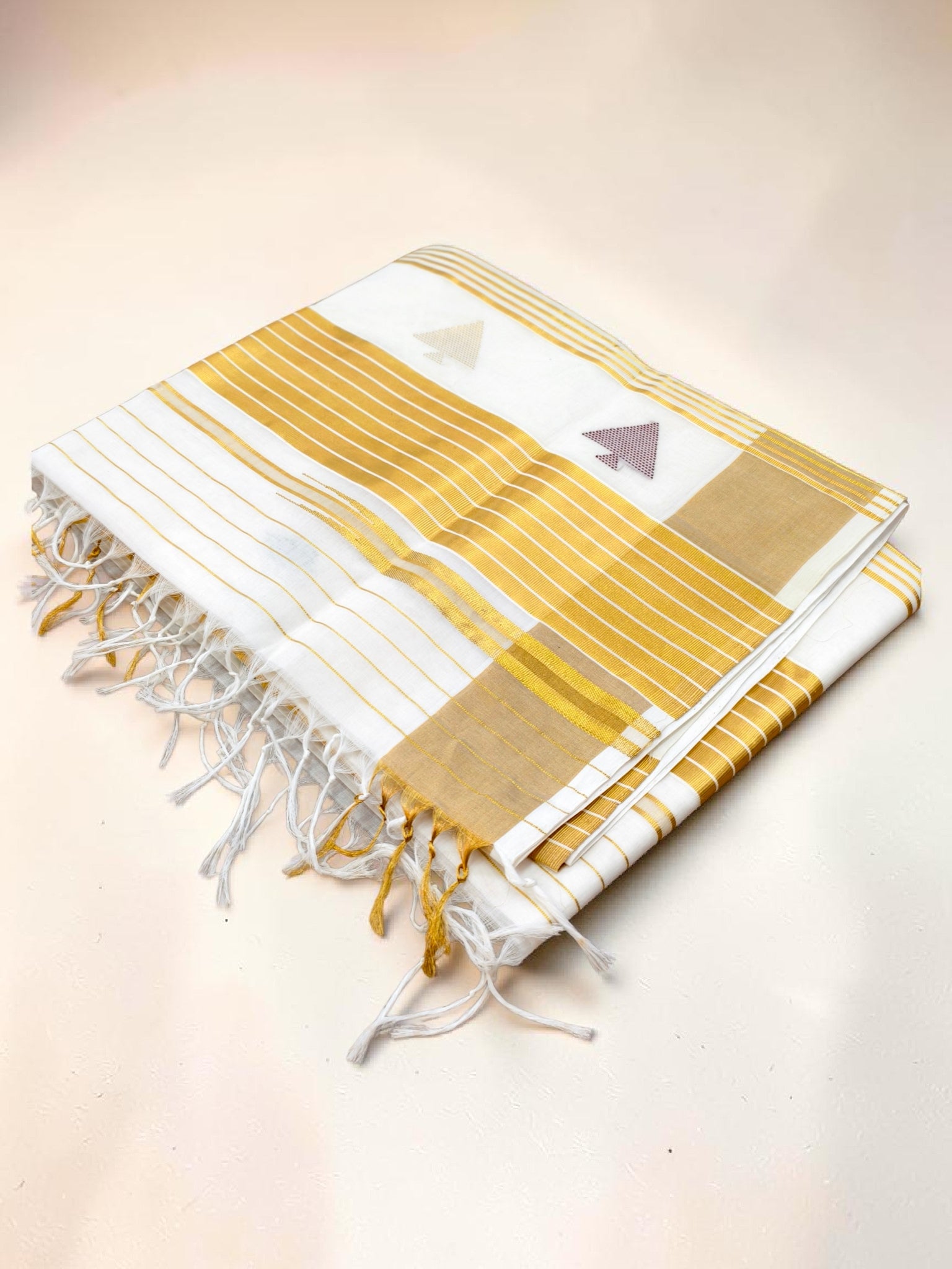 Pure Handloom Cotton full body meena work with blouse/ Handloom