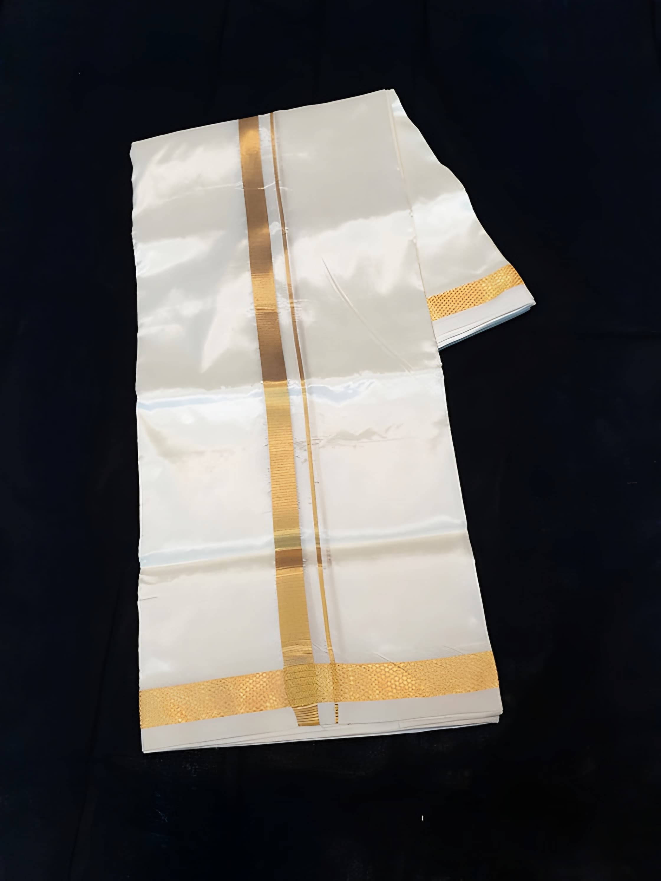 Kuthampully Men's Pure Pattu Dhoti - Groom