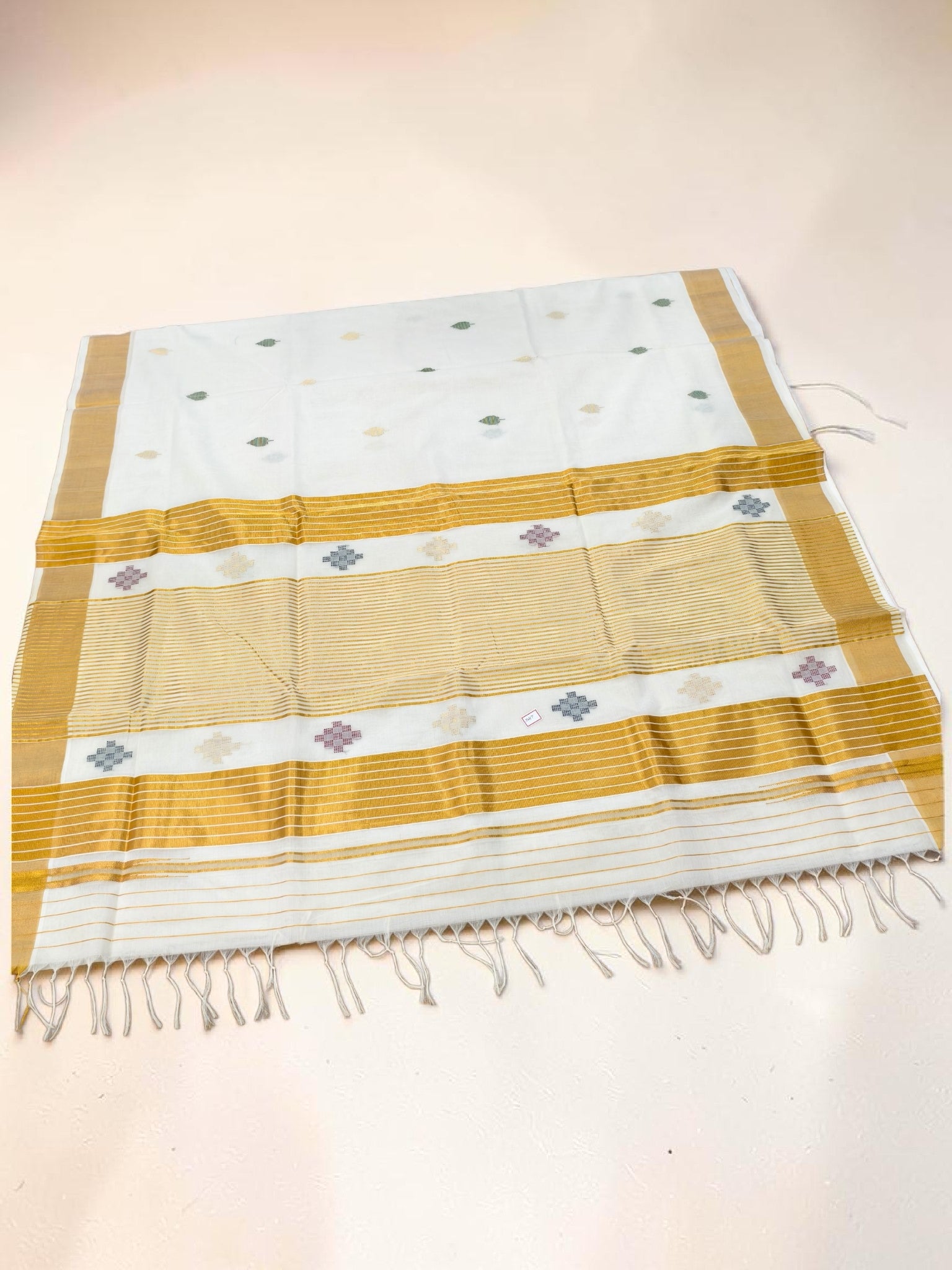 Pure Handloom Cotton full body meena work with blouse/ Handloom