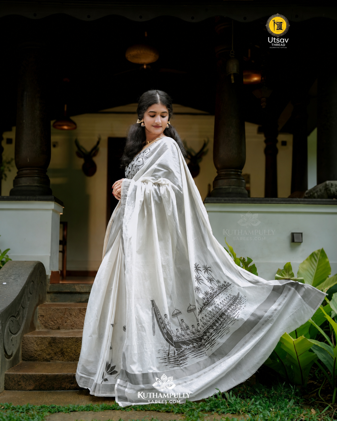 For Her , KODIPETTI Silver - Nostalgic Hamper Box For Women's Experience the Good Old Onam days