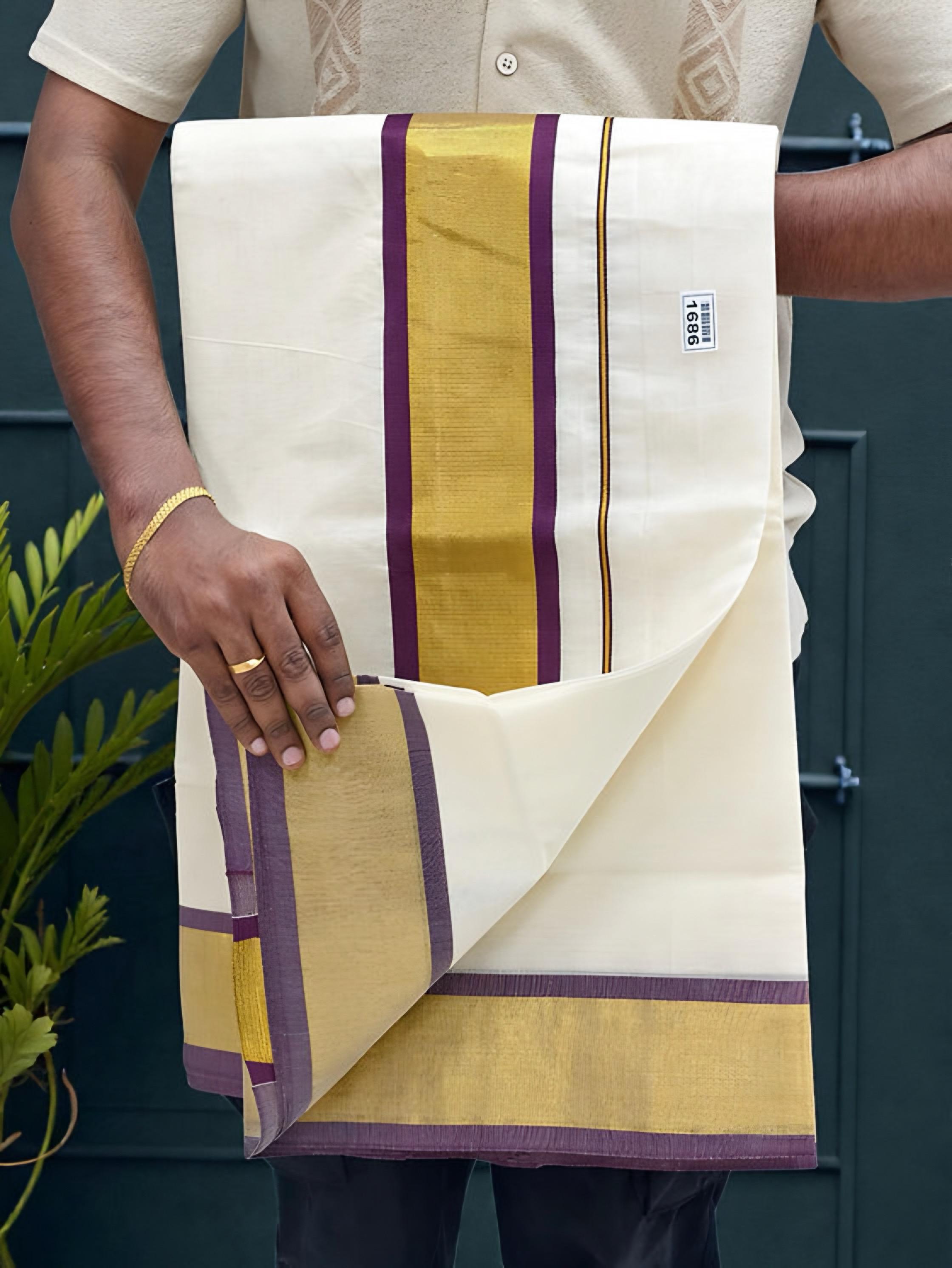Pure cotton 4 inch color border set sarees with blouse