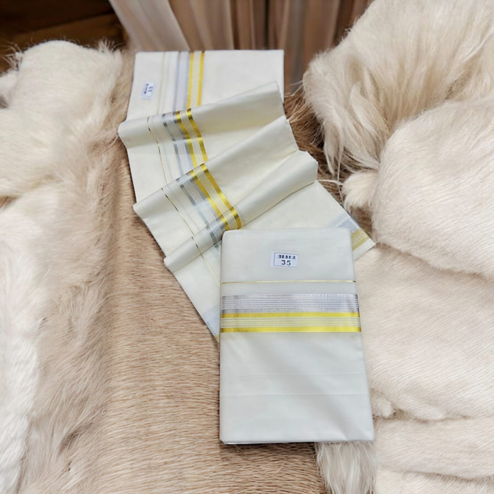 Pure Cotton Dhoti Fancy border