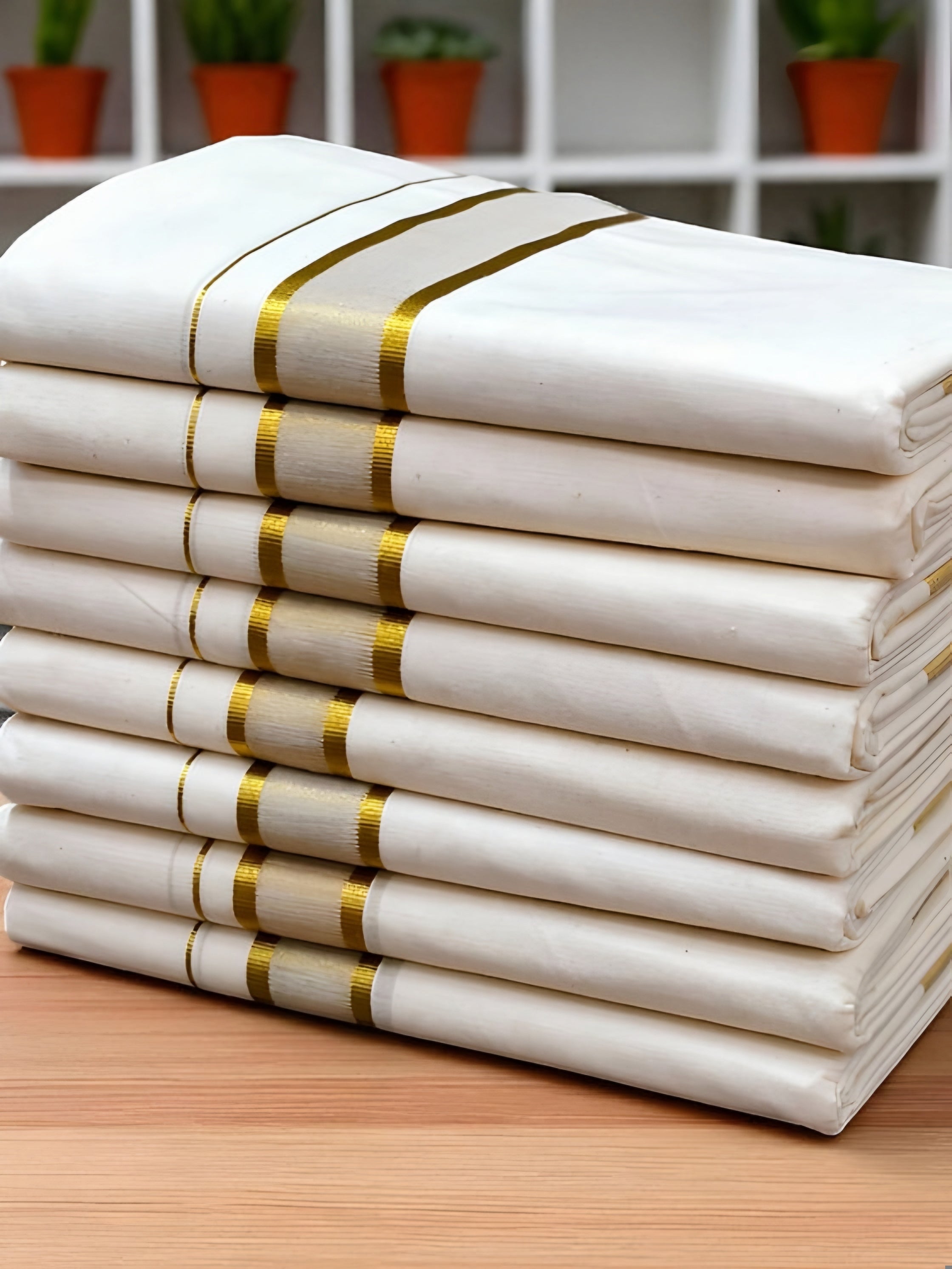 Kuthampully Mens Dhoti 4 mtr Tissue Border