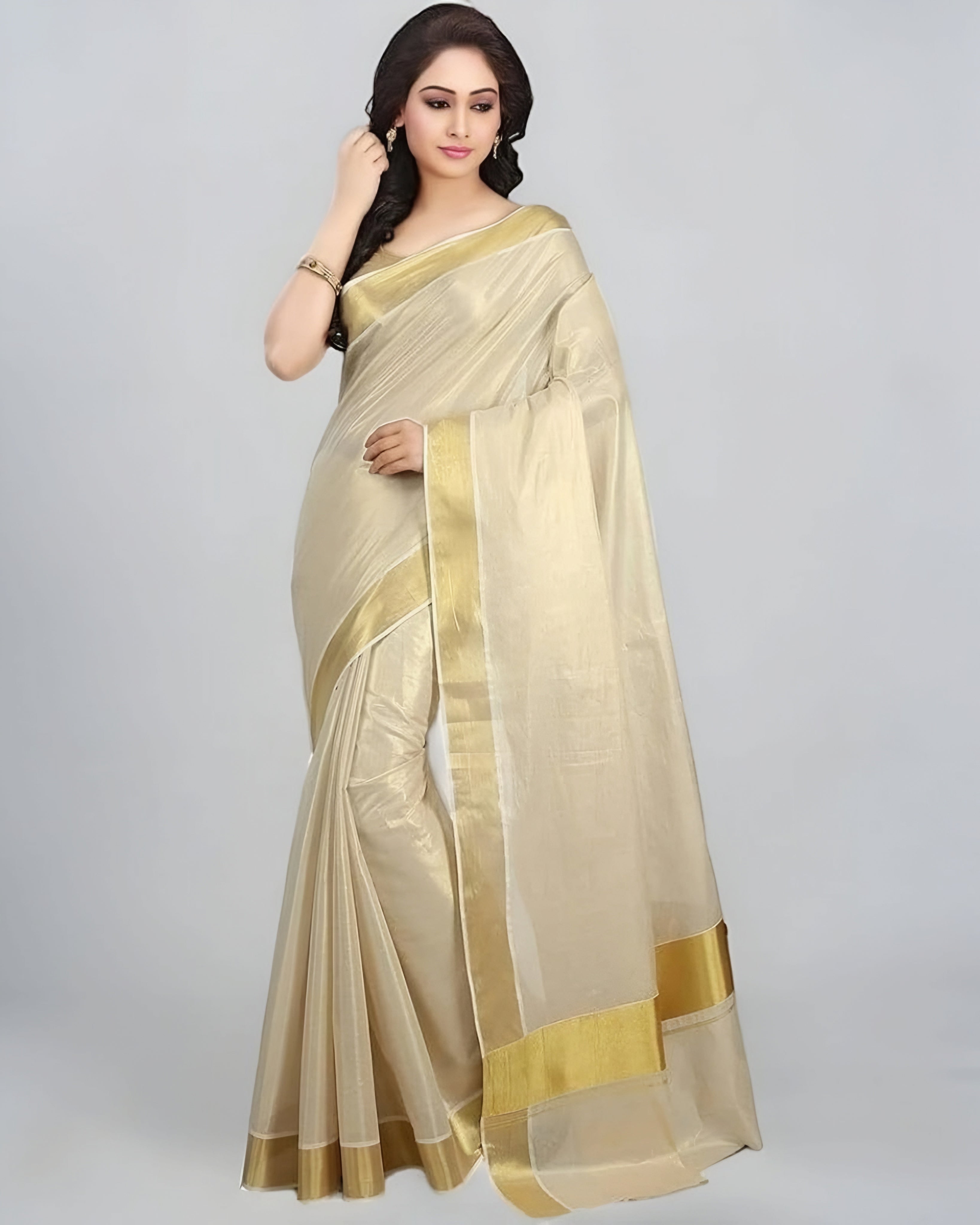 Kerala traditional Tissue saree with blouse