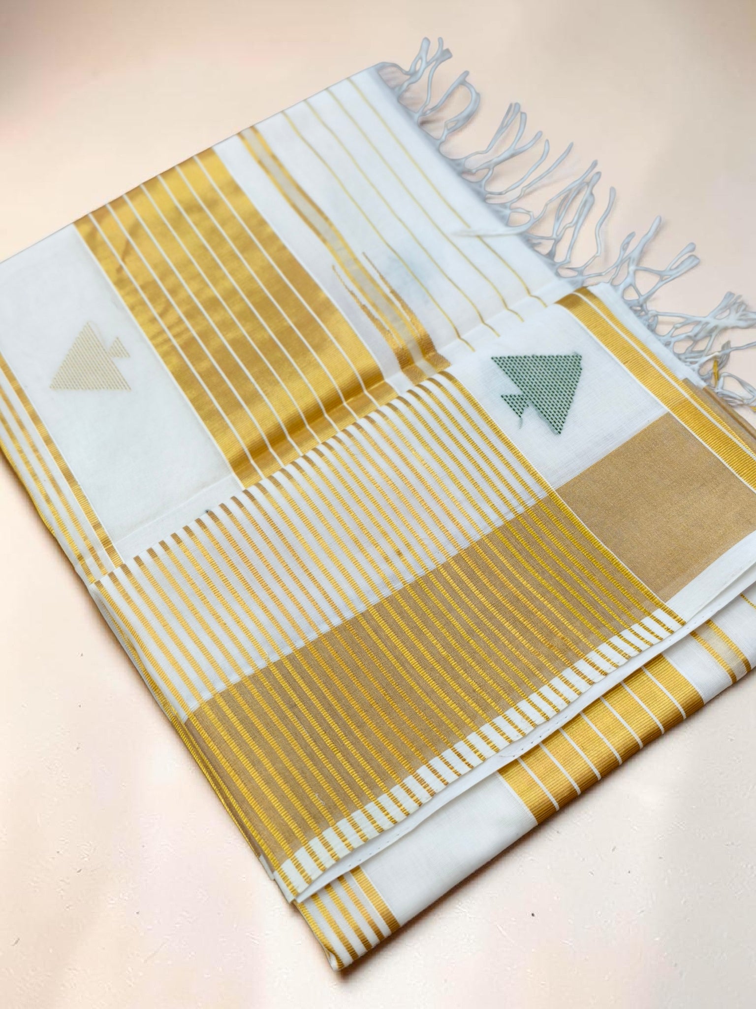 Pure Handloom Cotton full body meena work with blouse/ Handloom