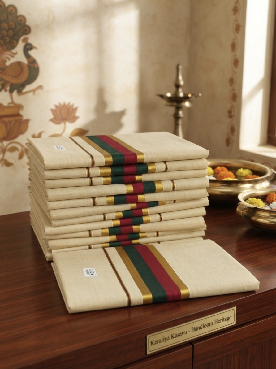 Exclusive Onam Tissue Kerala Saree with blouse