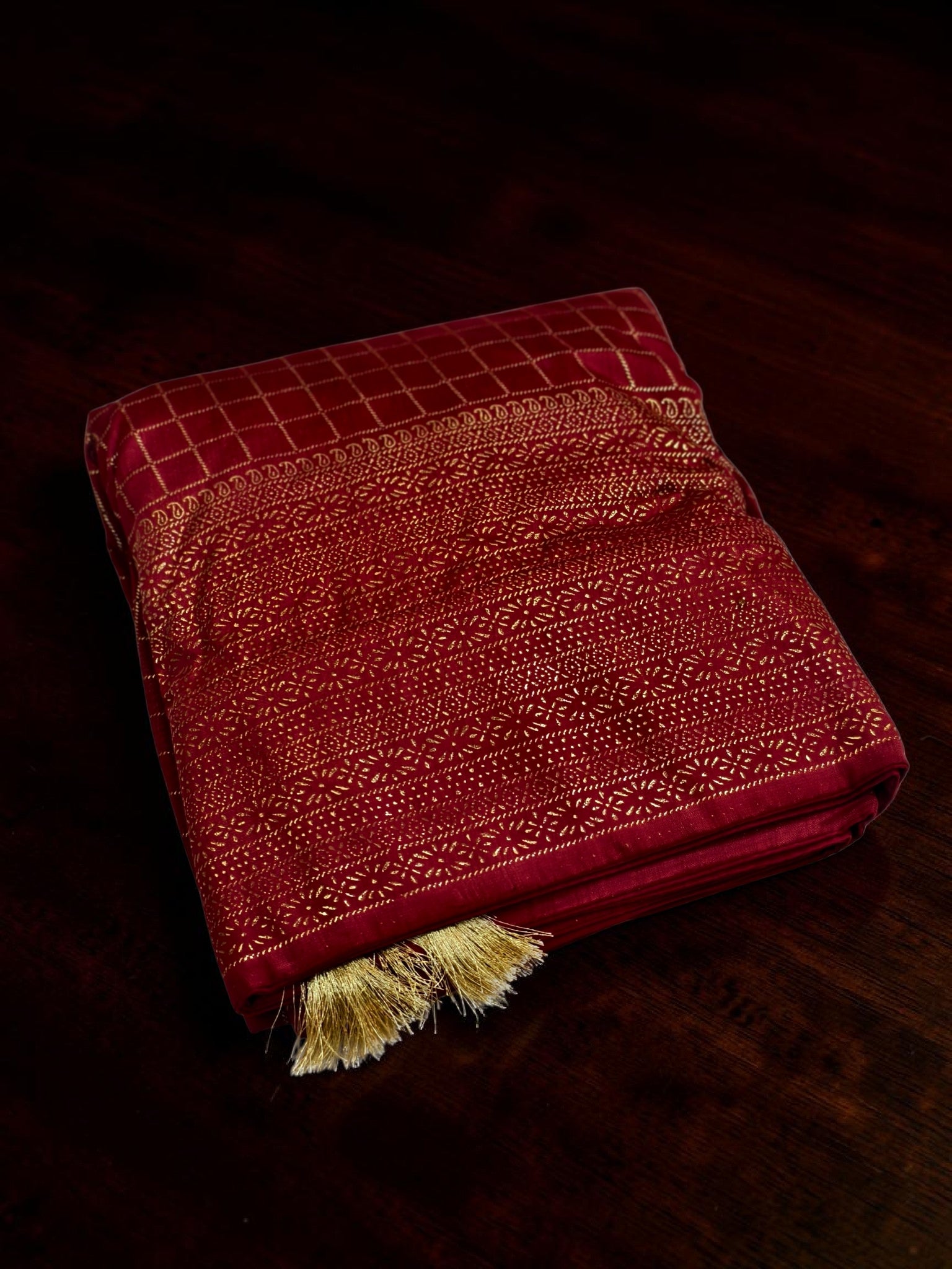 Check davani chettinadu style semi stitched with blouse and dupatta 3 psc
