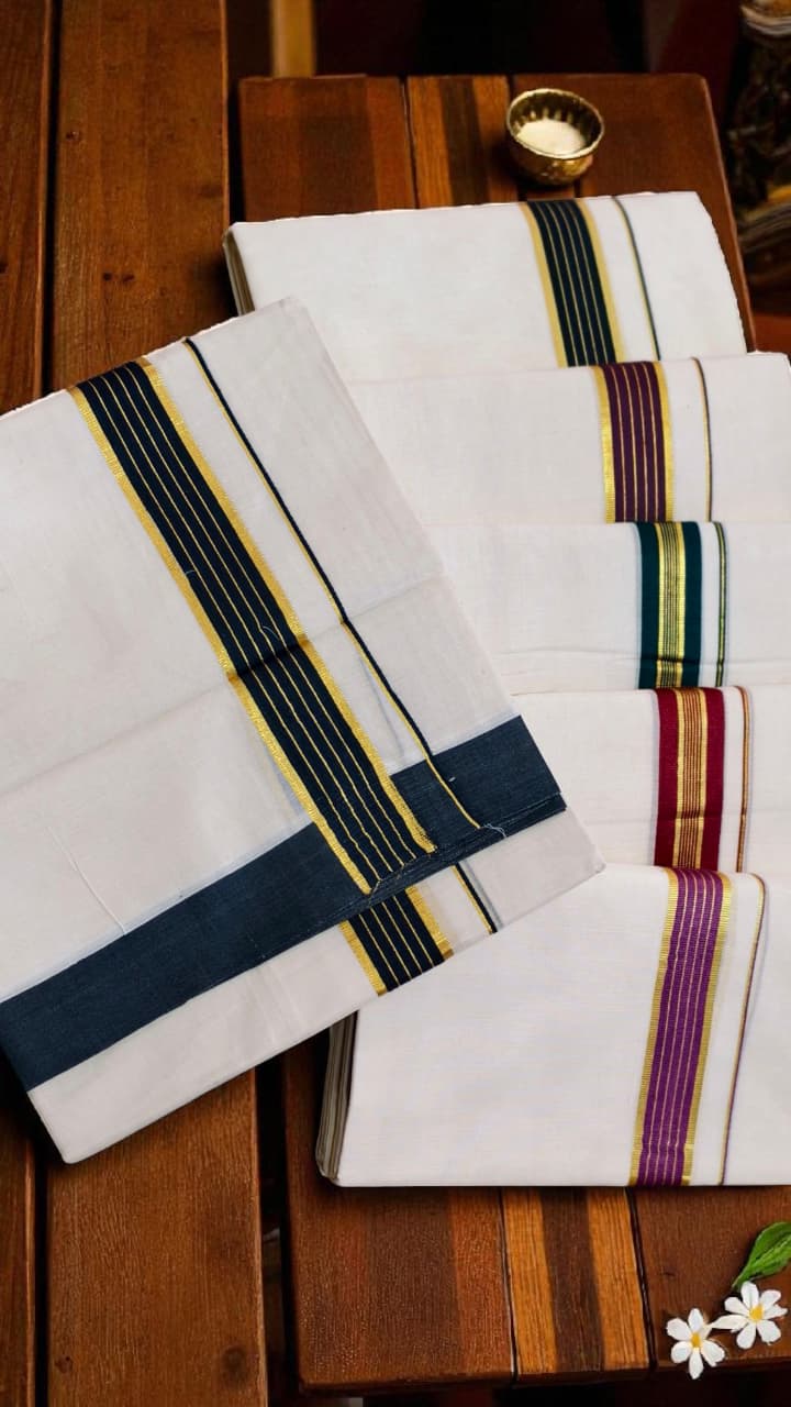 100*100 Pure Cotton Dothi Original Kuthampully _ Double Dothi